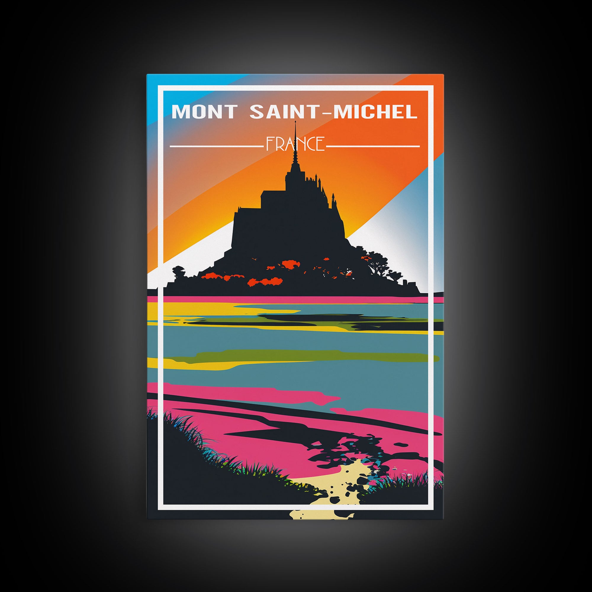 Mont Saint Michel, France Poster, Normandy, Europe Wall Print, Travel Wall Print, Travel Poster, Travel Wall Art, Canvas Wall Print