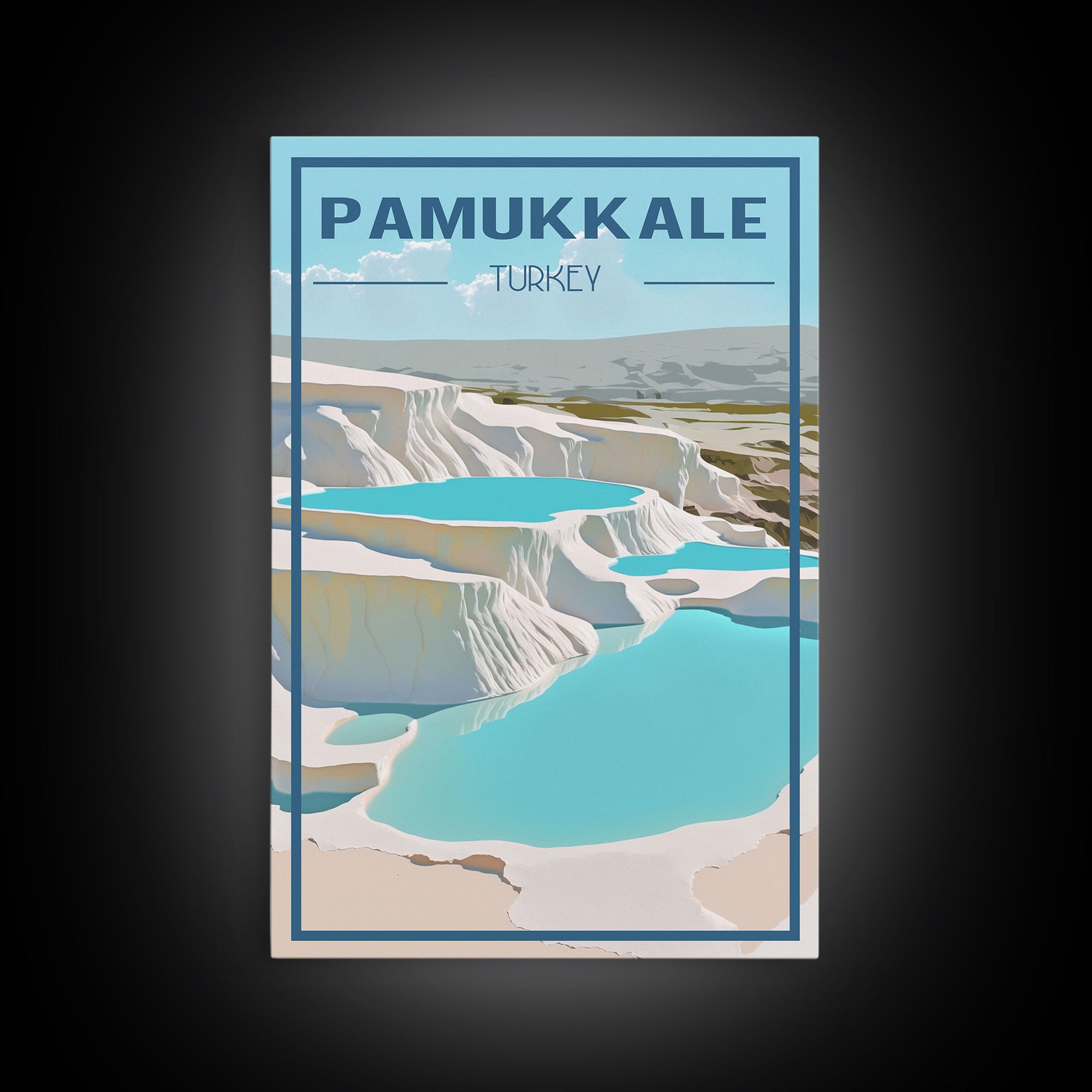 Pamukkale Wall Art, Turkey Poster, Eurasia Wall Print, Travel Wall Print, Travel Poster, Travel Wall Art, Canvas Wall Print