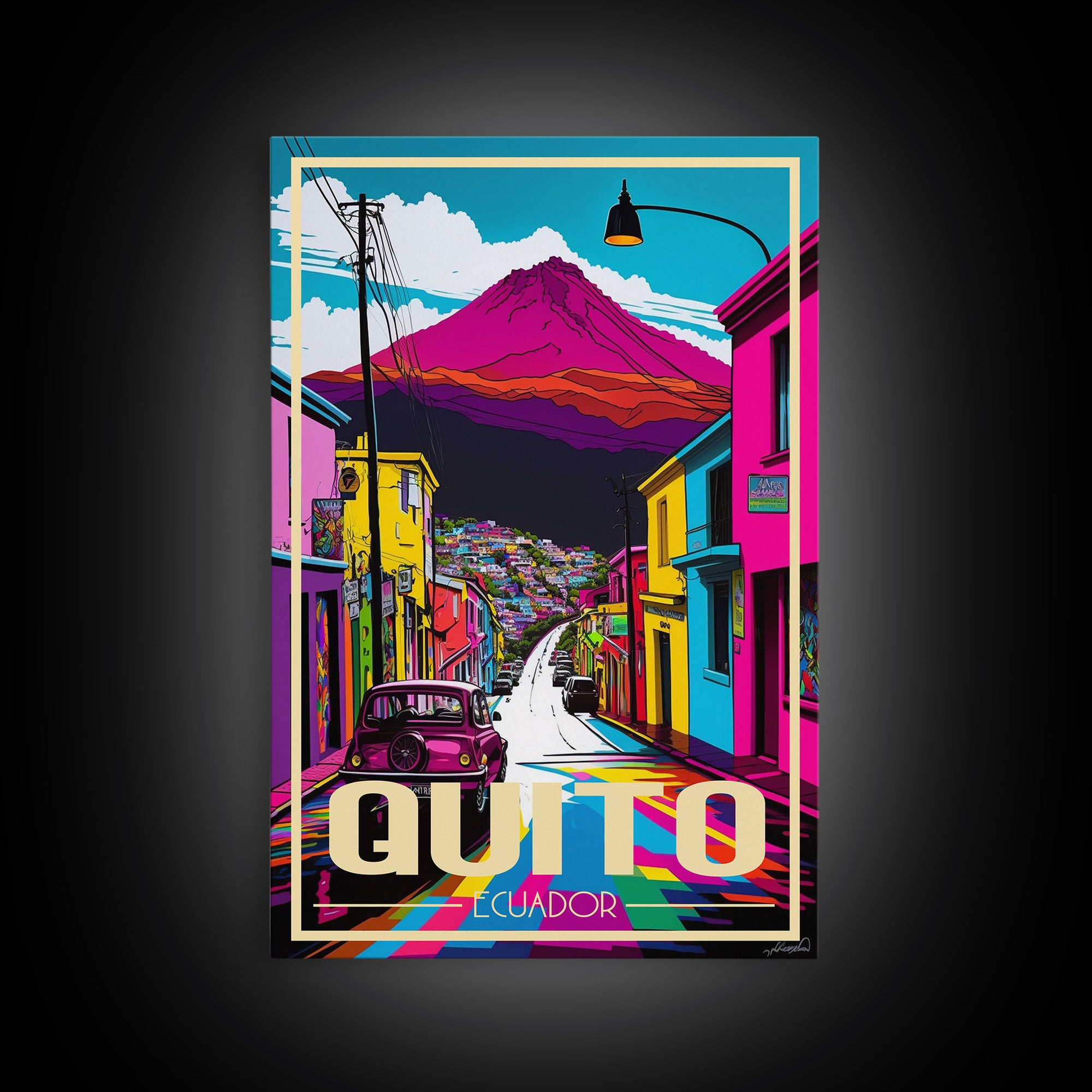 Quito Wall Art, Ecuador Poster, South America Art Print, Travel Wall Print, Travel Poster, Travel Wall Art, Canvas Wall Print