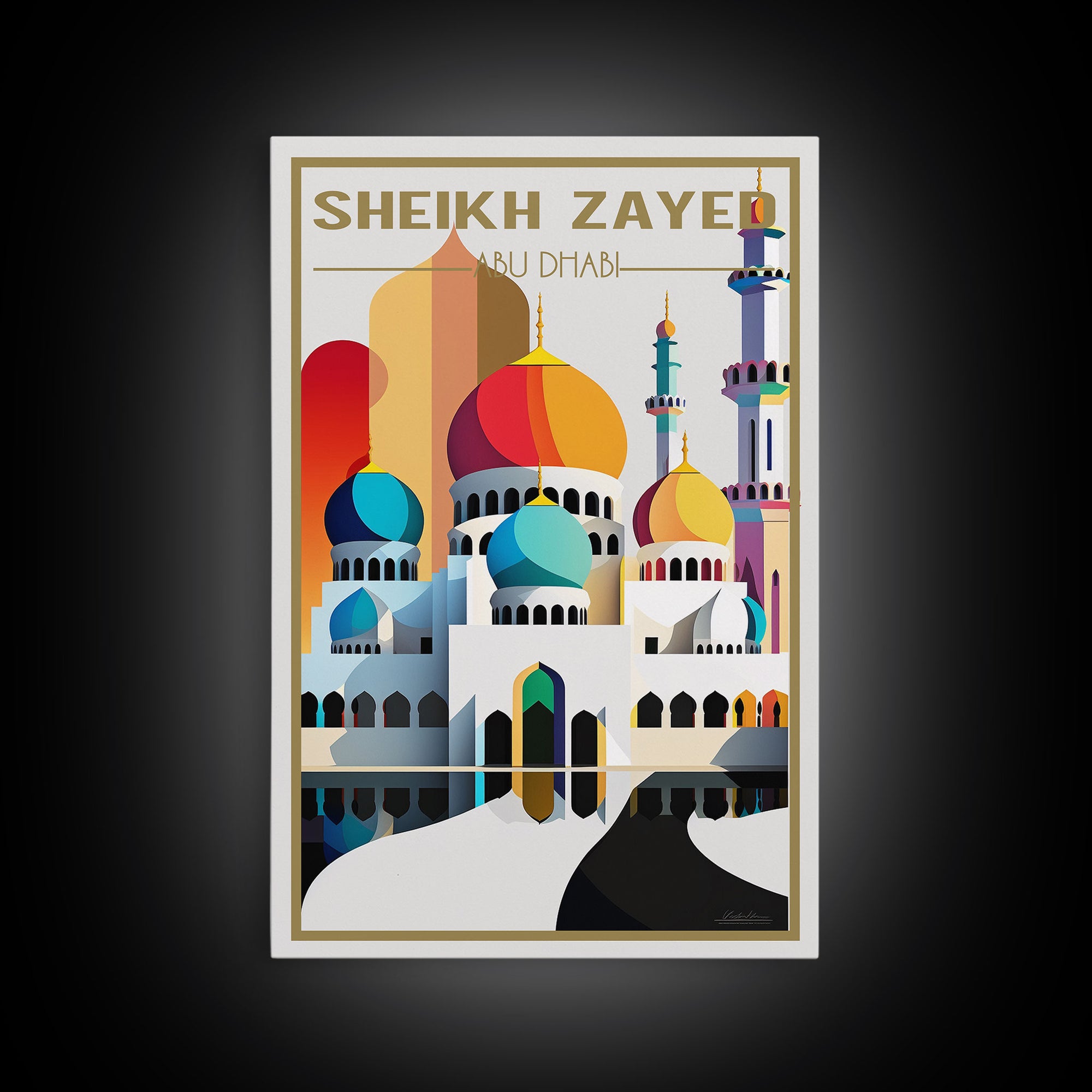 Abu Dhabi Wall Art, Sheikh Zayed Mosque, United Arab Emirates Poster, Travel Wall Print, Travel Poster, Travel Wall Art, Canvas Wall Print