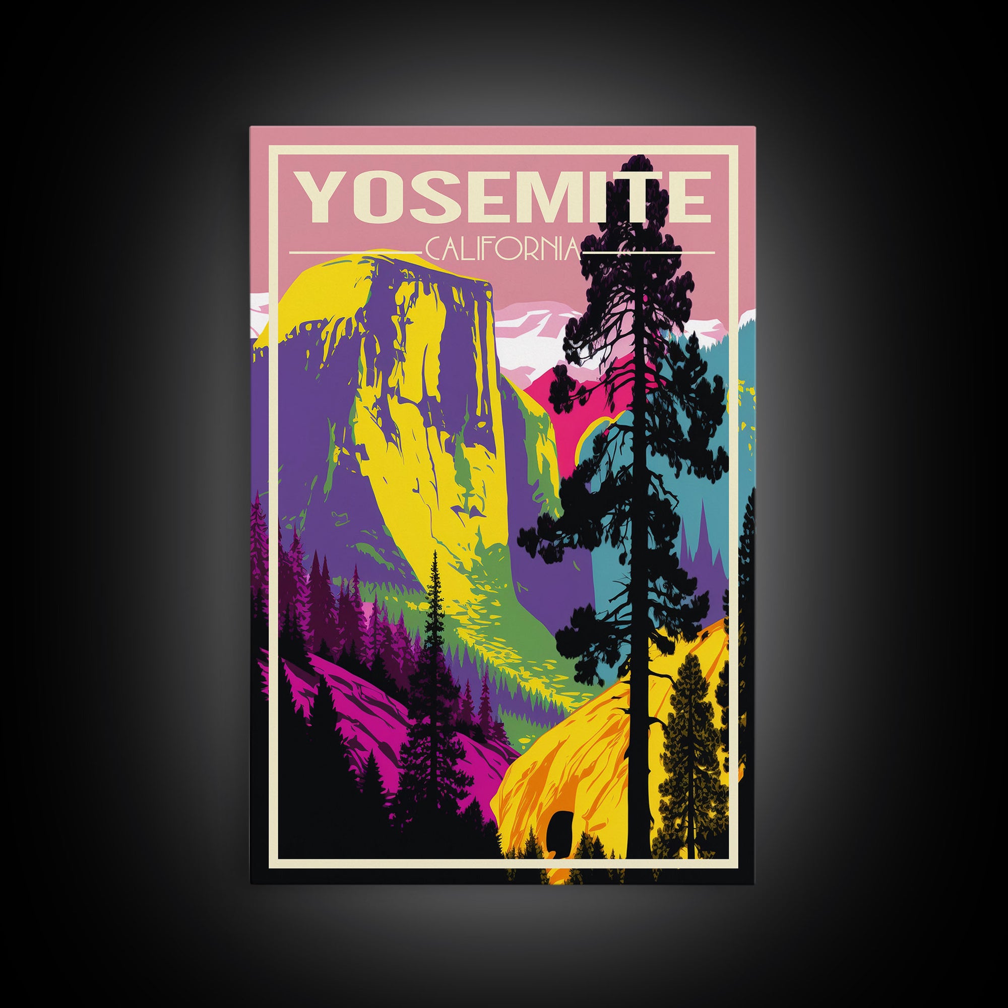 Yosemite Wall Art, California Art Print, North America Poster, Travel Wall Print, Travel Poster, Travel Wall Art, Canvas Wall Print