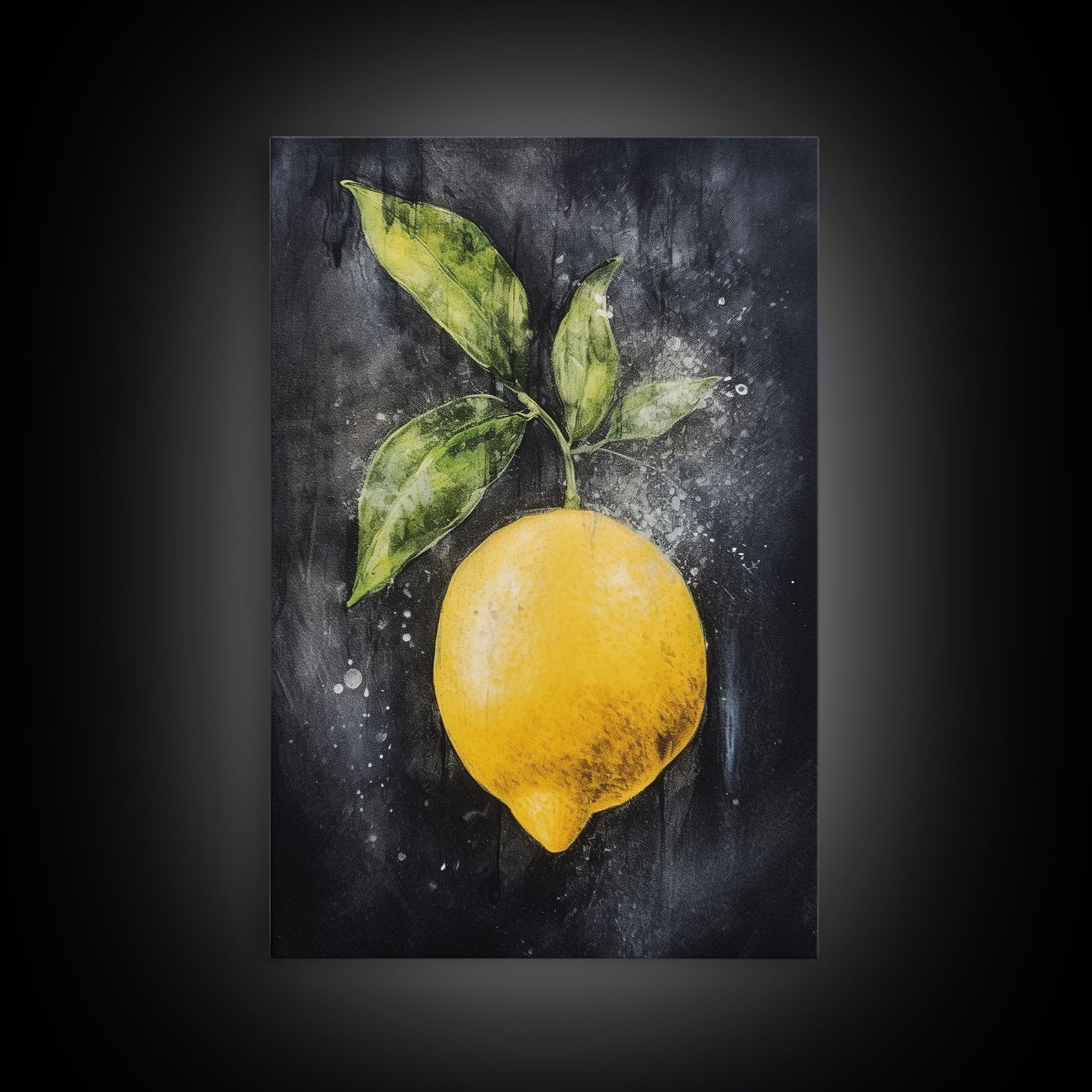 LEMON Art Canvas Print - Unframed Oil Print - Print Still Life Original - Small Still Life Painting Print-  Lemon Art Print - Fruit Art