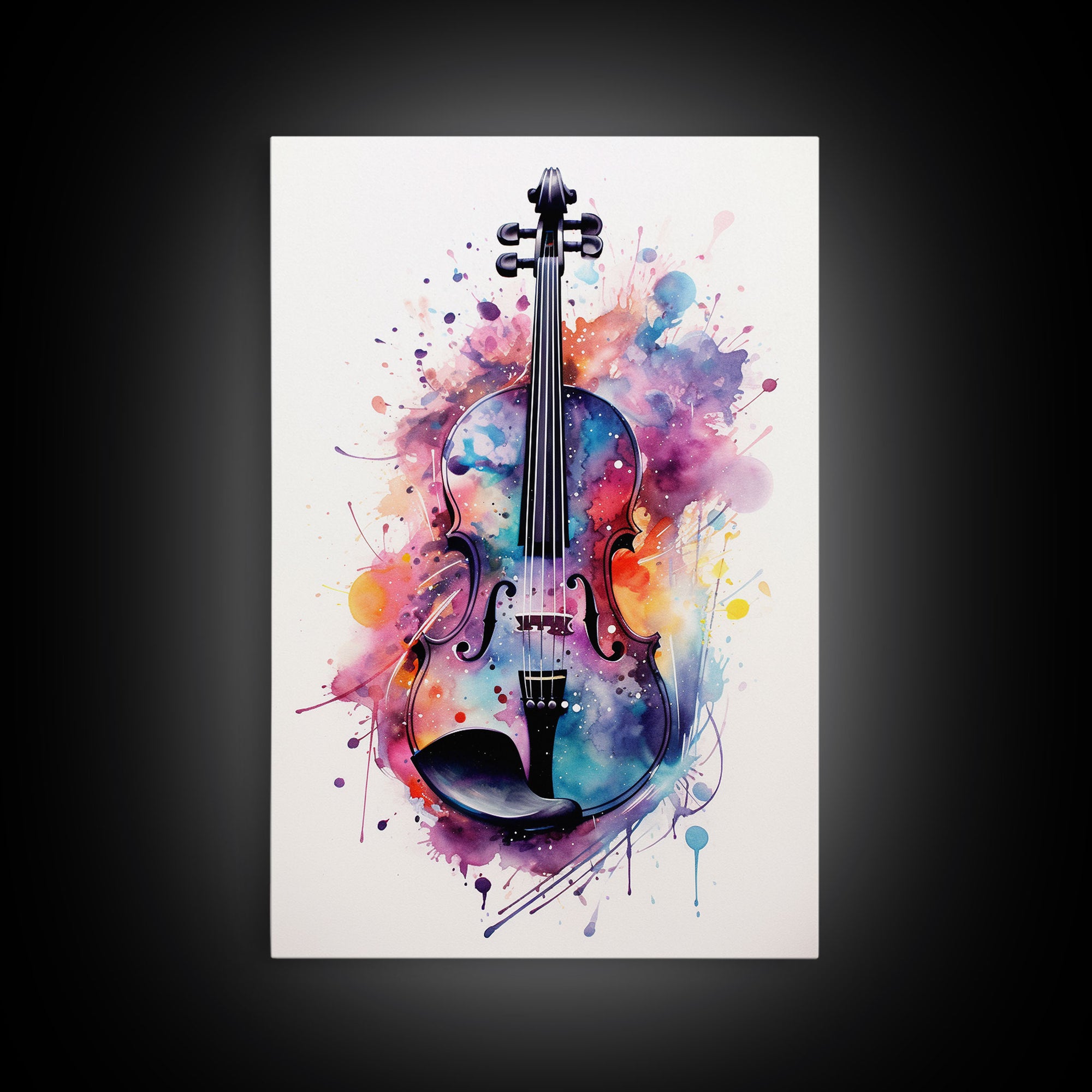 Violin Wall Art, Framed Canvas Print, Violin, Violin Art, Music Studio Decor, Instrument Print, Stringed Instruments