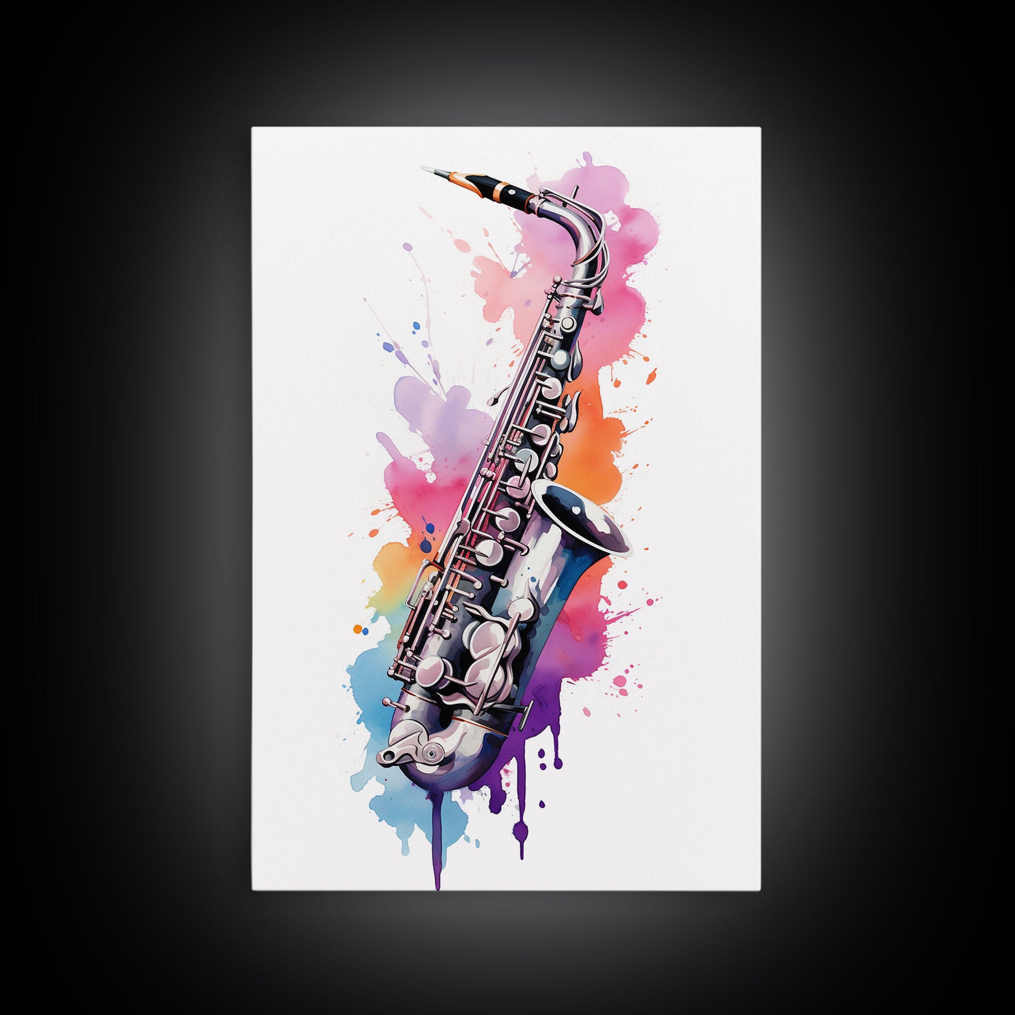 Saxophone Graffiti Wall Art, Saxophone Gifts, Cool Musical Wall Art, Unique Gift, Gift For Musician, Musical Art