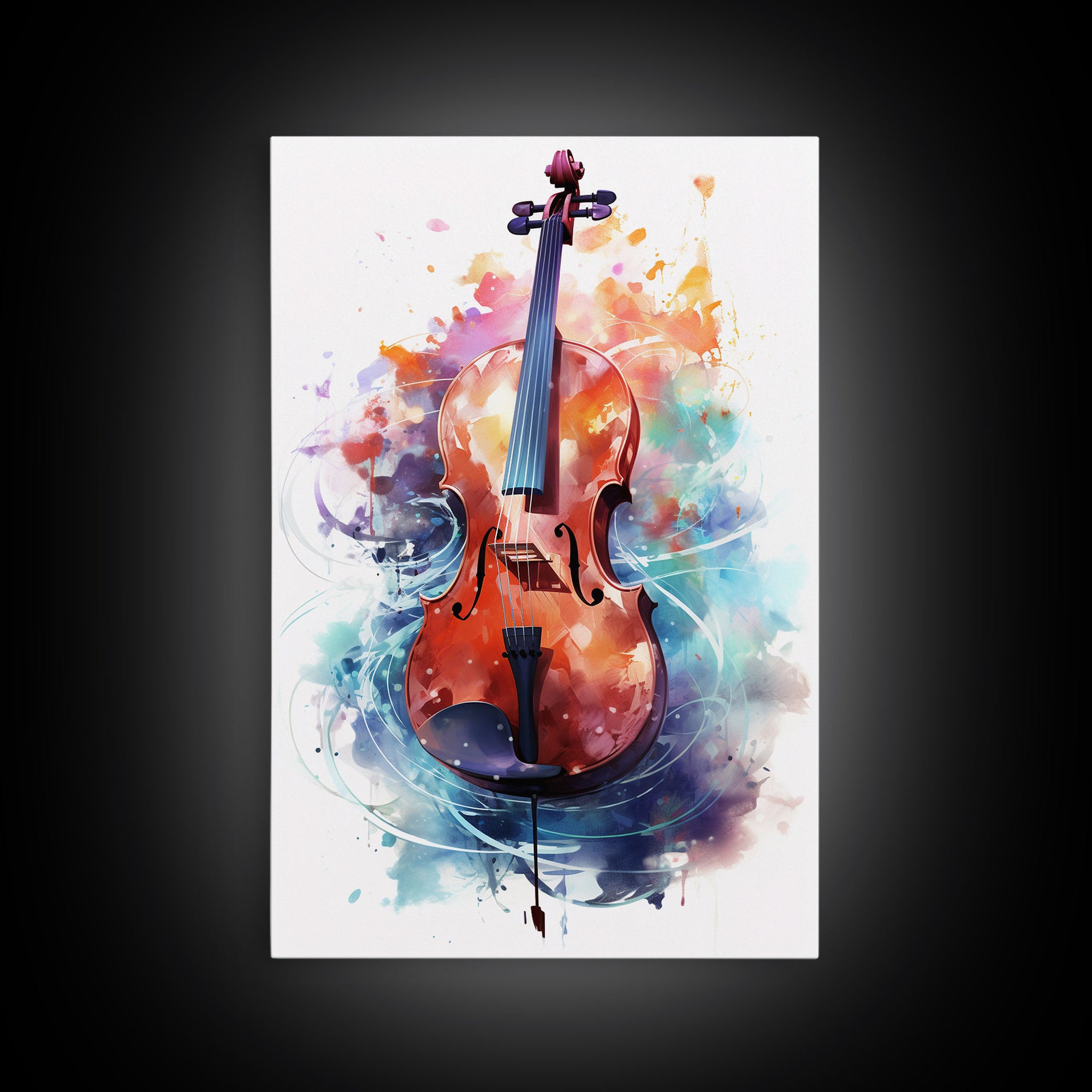 Galaxy Cello Gift, Banjo Wall Art Canvas Print, Stringed Instruments, Cello Art, Banjo Poster Print, Cello Gifts, Musical Art