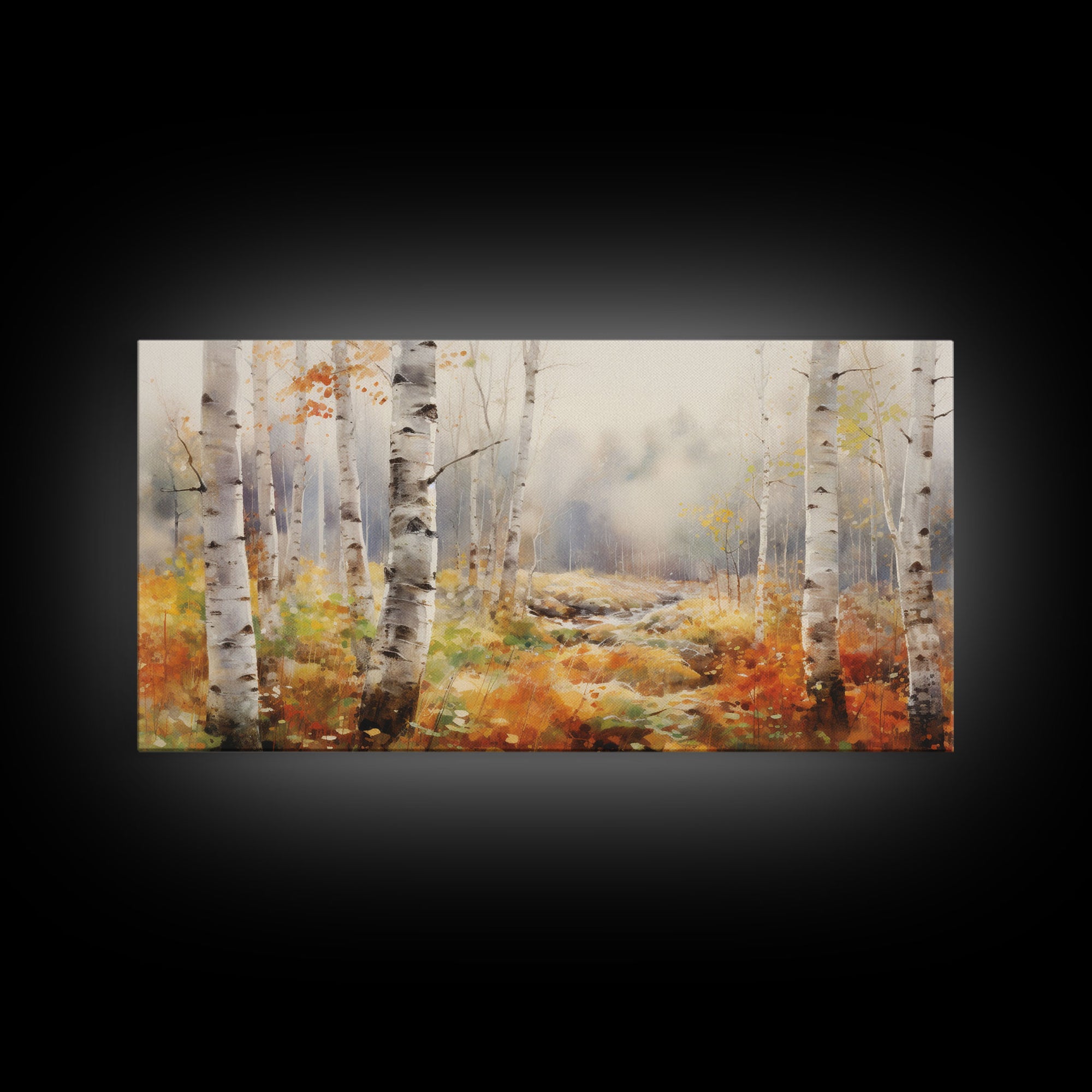 Tree Wall Art, Forest Wall Art, Fall Wall Art, Panoramic Art, Wall Art, Canvas Art, Landscape Art, Landscape Print, Country Home Decor