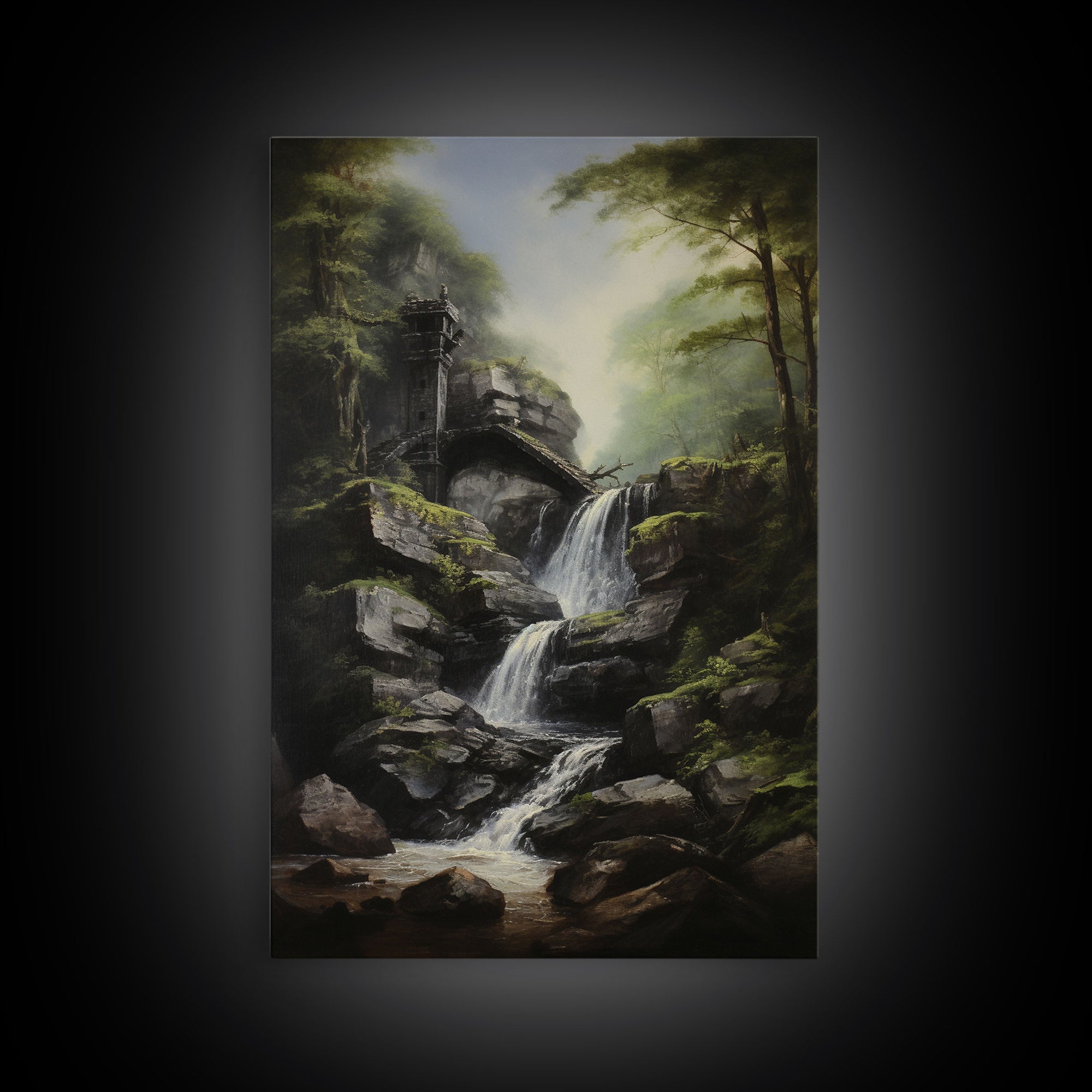 Waterfalls Wall Art, Nature Art Print, River Art, Canvas Print, Wall Art, Vertical Art, Farmhouse Wall Decor, Bedroom Prints, Unique Gift