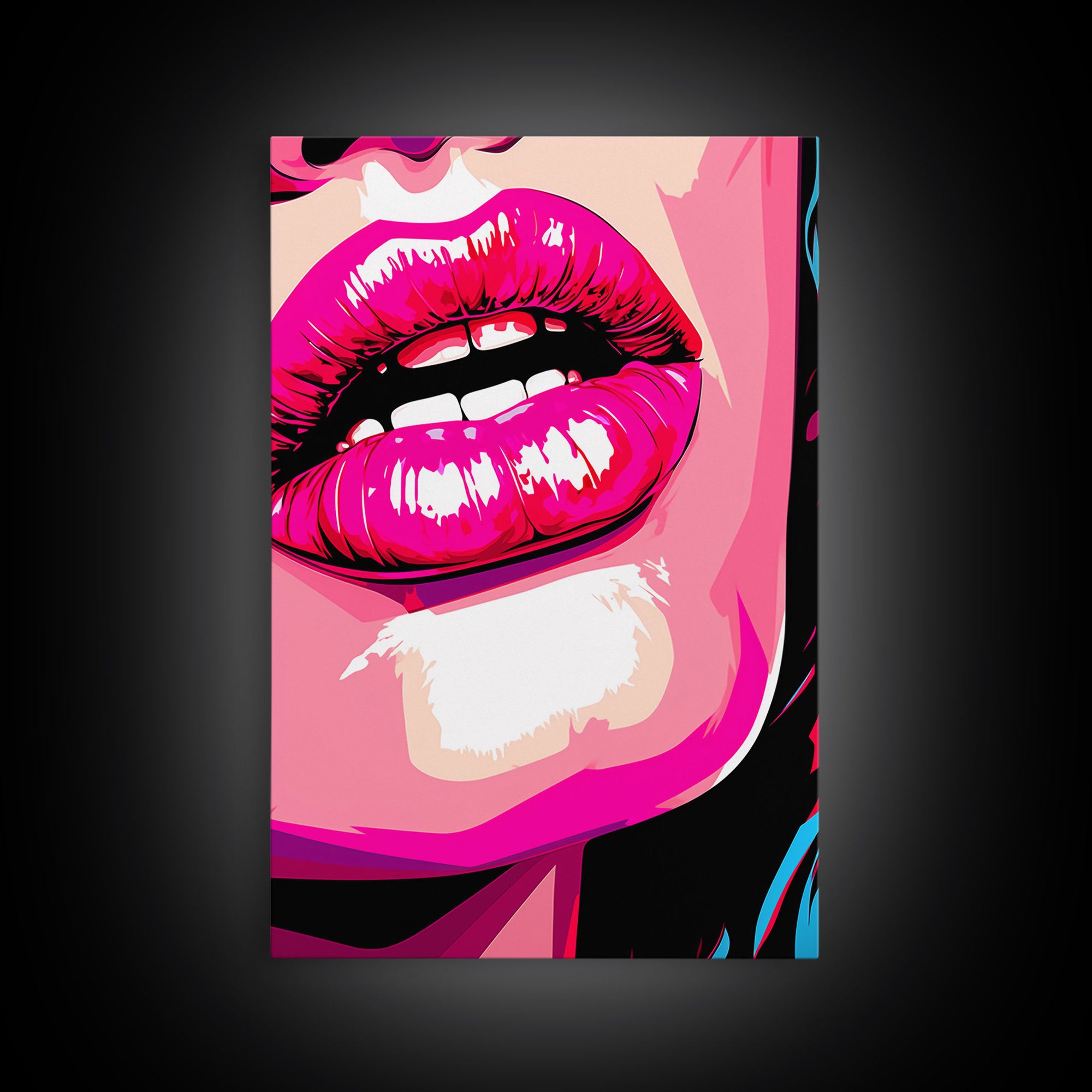 Pop Art Canvas, Girly Wall Art, Make Up Wall Art, Comic Pop Art, Canvas Print, Wall Art, Vertical Print, Modern Pop Art, Teen Girl Room Art