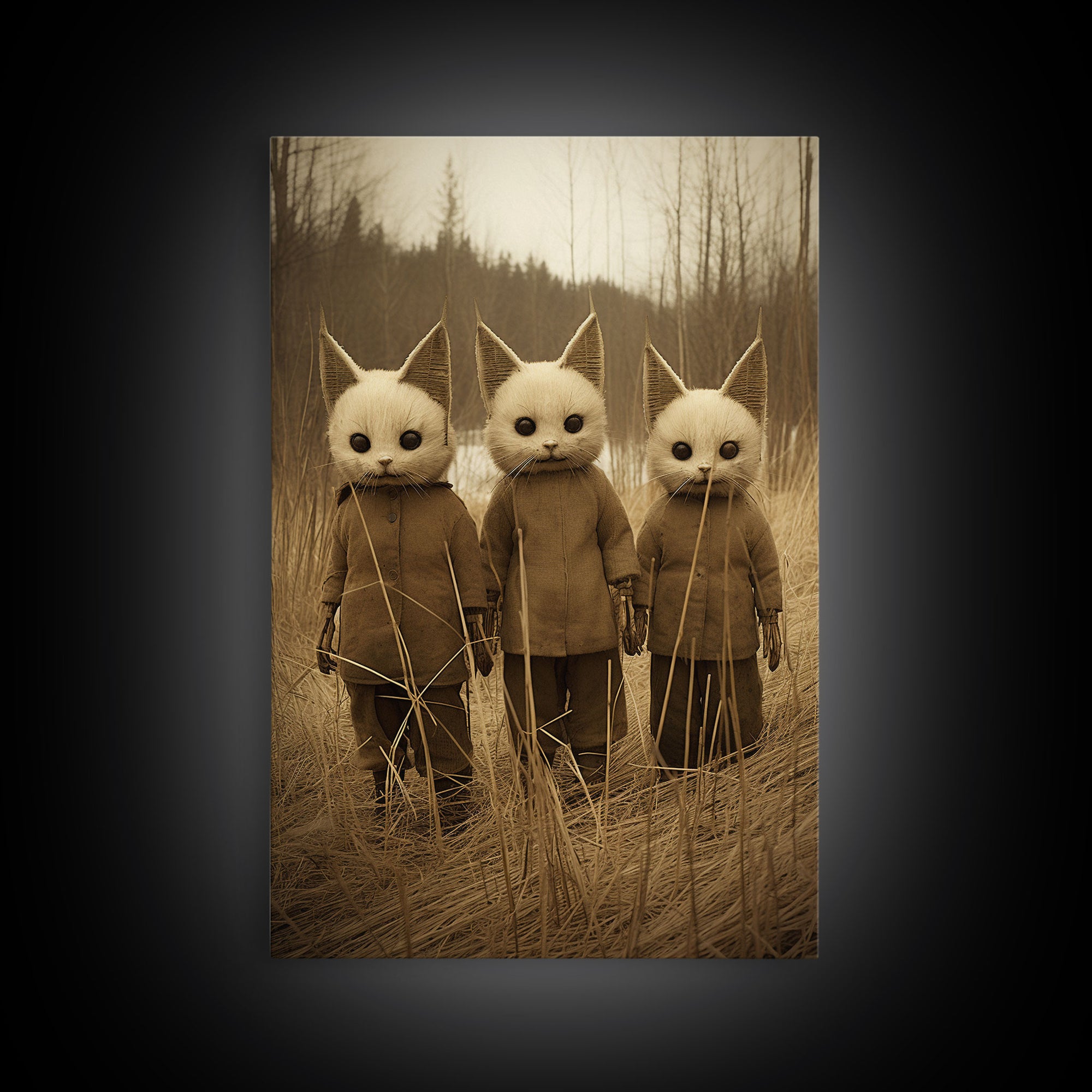 The Bunny Boys, Spooky Halloween Art, Scary Wall Decor, Spooky / Creepy Halloween Decor, Cursed / Haunted Art