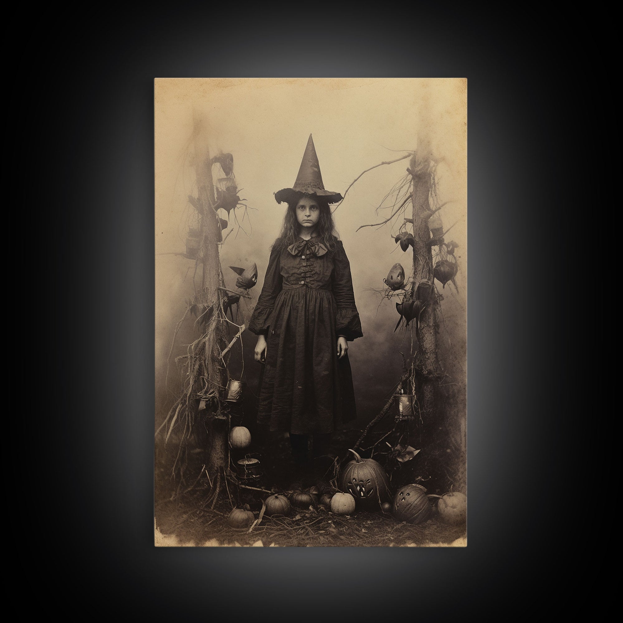 Witchy Wall Art, Moody Wall Art, Gothic Wall Art, Dark Fantasy, Horror Art, Canvas Print, Wall Art, Vertical Print, Home Decor, Wall Decor