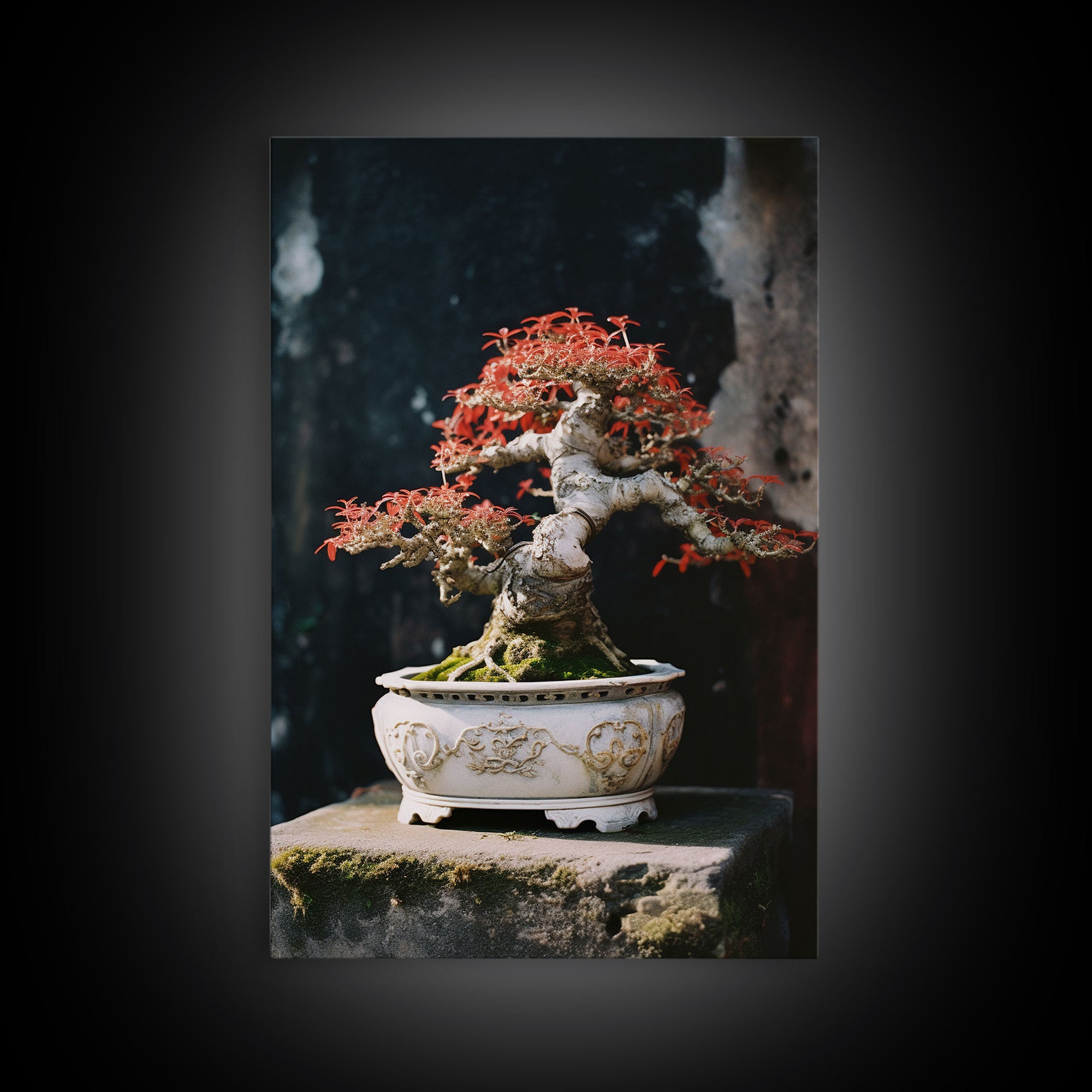 Bonsai Wall Art, Japanese Wall Print,  Asian Art, Canvas Print, Wall Art, Vertical Print, Travel Print, Client Gift, College Dorm Decor