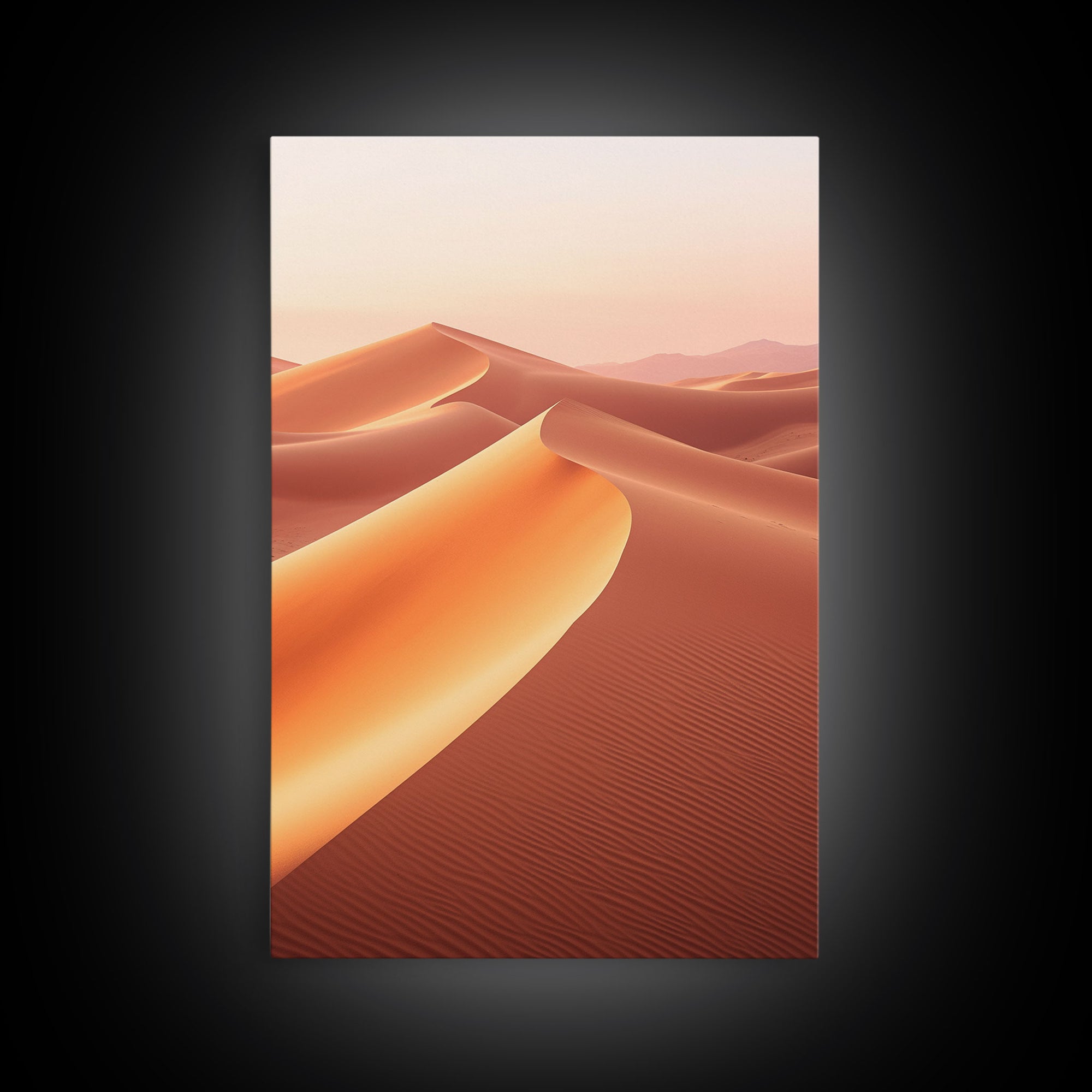 Sand Dunes Art Print, Desert Ladscape, Desert Art, Canvas Print, Wall Art, Vertical Art, Above Bed Decor, Modern Office Art, Gift For Boss