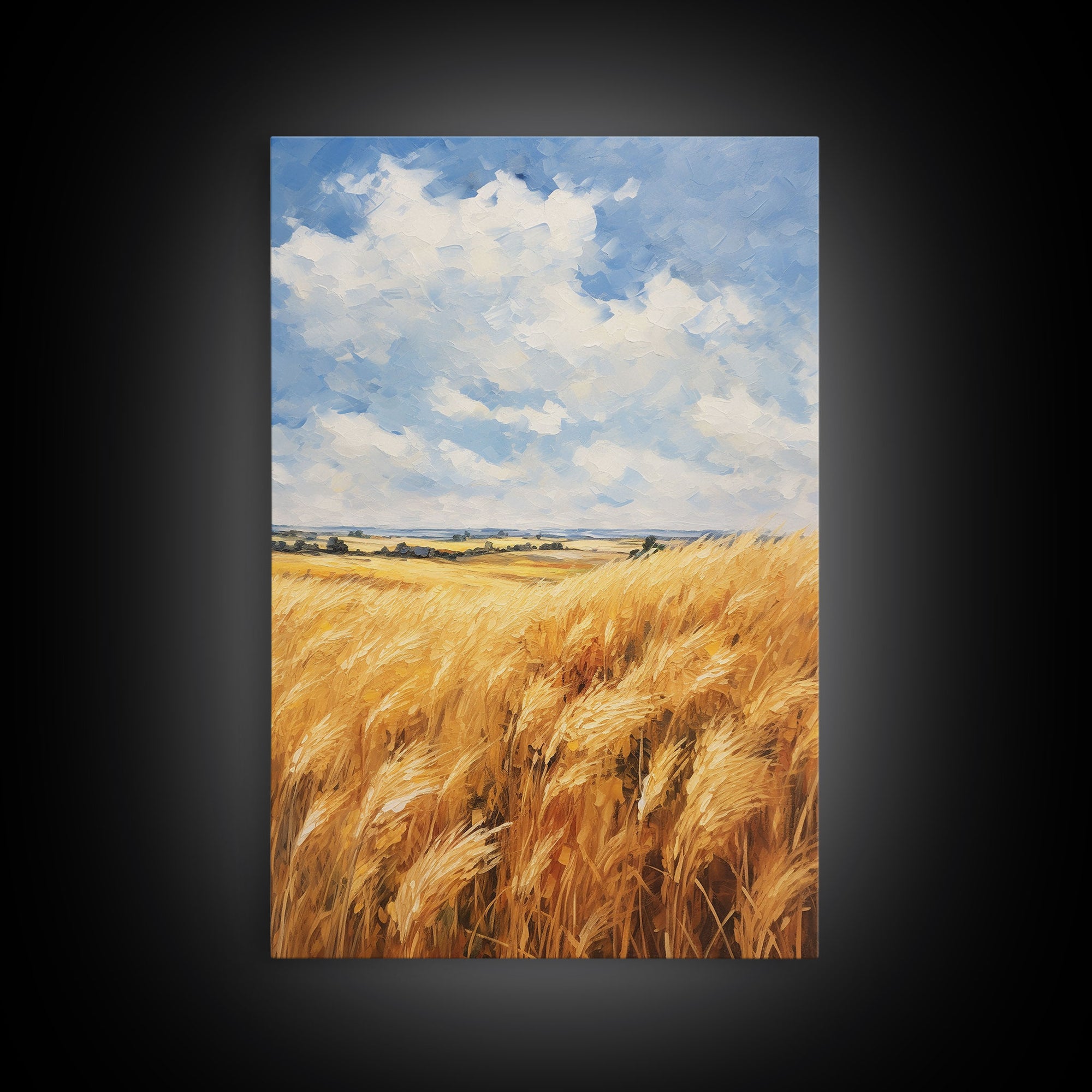 Wheat Feld Wall Art. Farm Wall Print, Landscape Art, Canvas Print, Wall Art, Vertical Art, Gift For Friend, Farmhouse Wall Decor, RV Decor