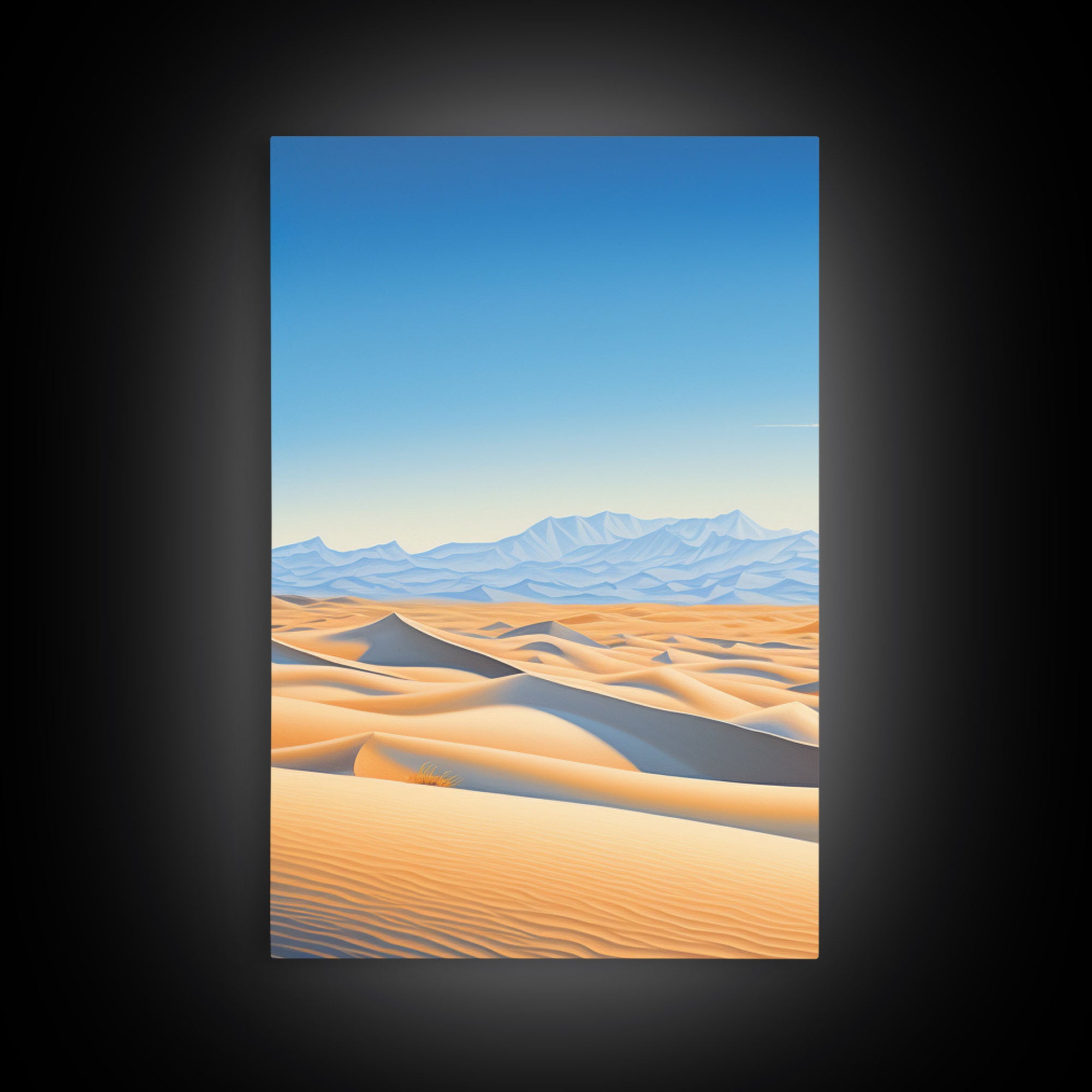 The Sand Dunes, 3 Piece Set, Framed Canvas Prints, Triptych, Desert Painting, Desert Photography Art, Saharan Desert, Multi Piece Wall Art