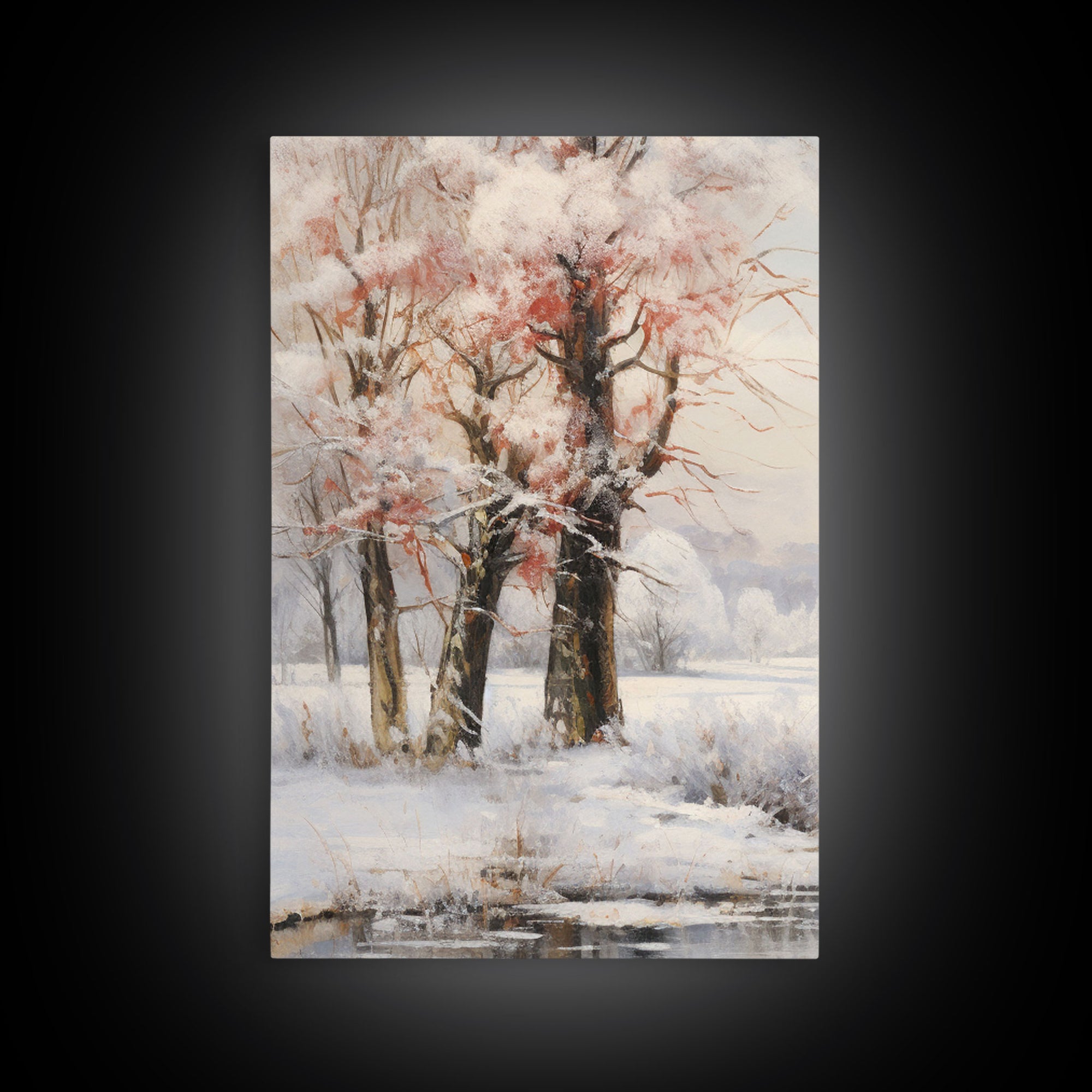 Winter Landscape, Winter Forest Print, Canvas Print, Wall Art, 3 Piece Wall Art, Living Room Wall Art, Bedroom Prints, Office Wall Decor