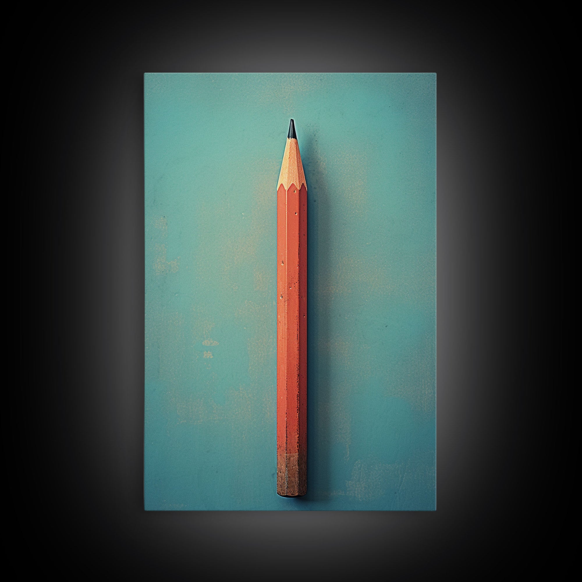 Pencil, Minimalist Wall Art, Canvas Print, Wall Hanging, Portrait Art, Nursery Wall Art, Pencil Art, Kids Room Decor, Playroom Wall Art