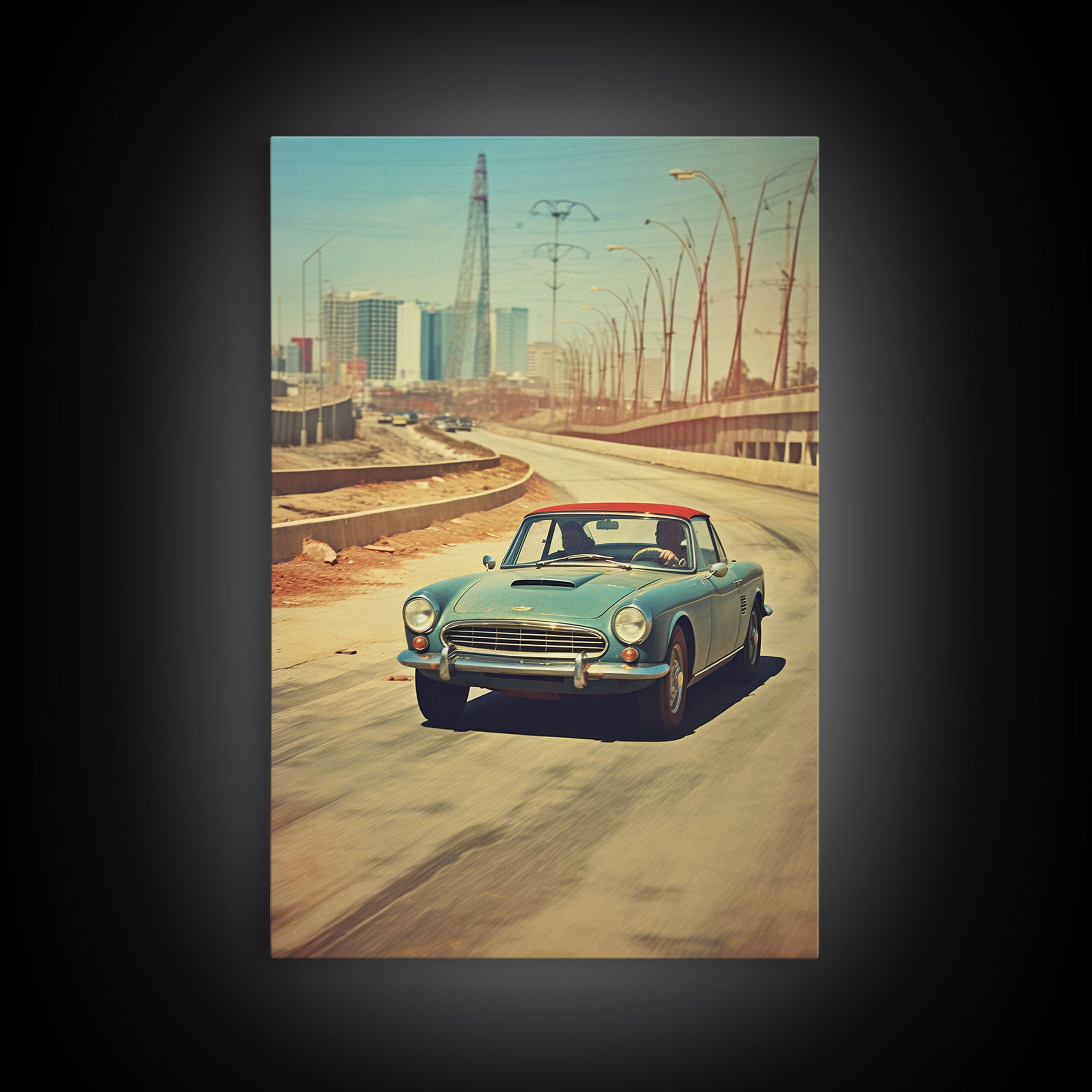 Classic Car Wall Art, Canvas Print, Wall Hanging, Portrait Art, Car Lover Gift, Sports Car Wall Art, Appreciation Gift, Apartment Wall Decor