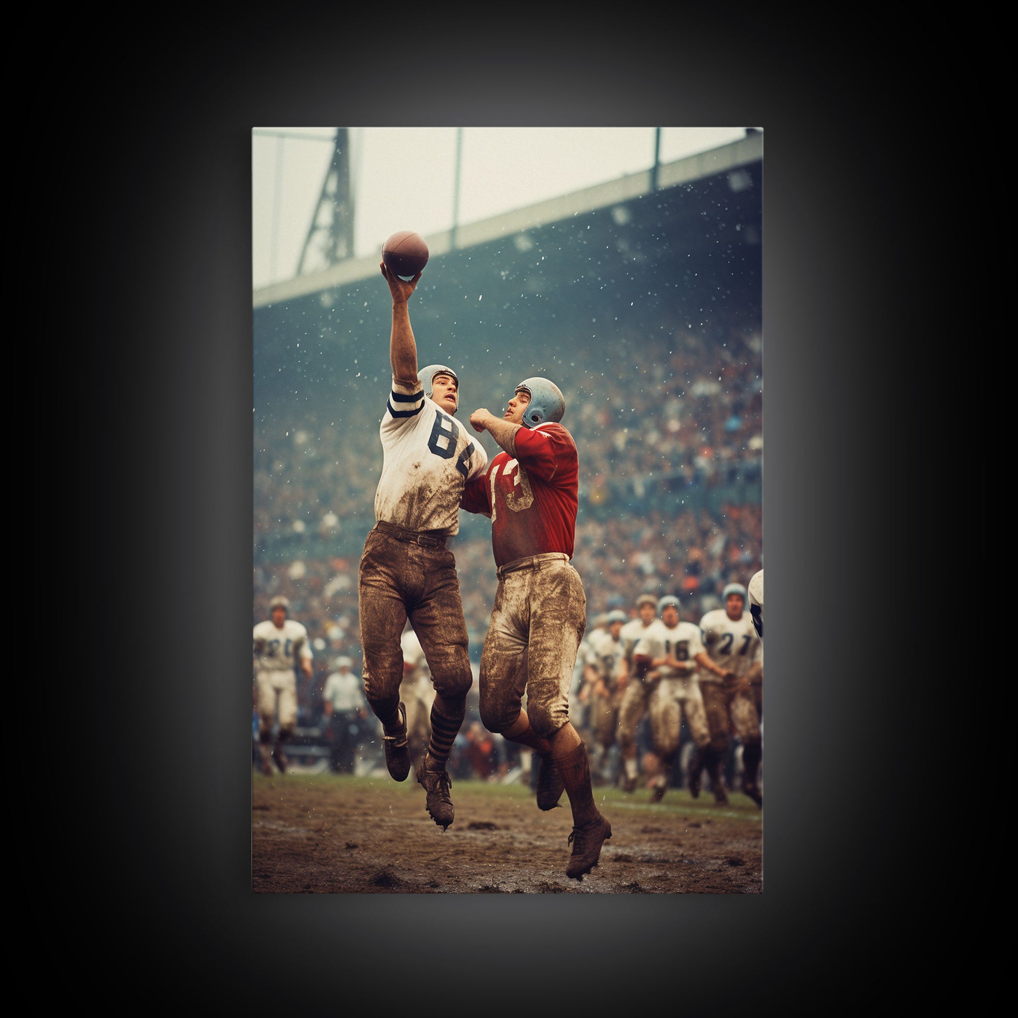 The Love Of The Game, 1920s Football, Framed Canvas Print, Footfall Fan Gift, Gift For Football Fan, Christmas Gift