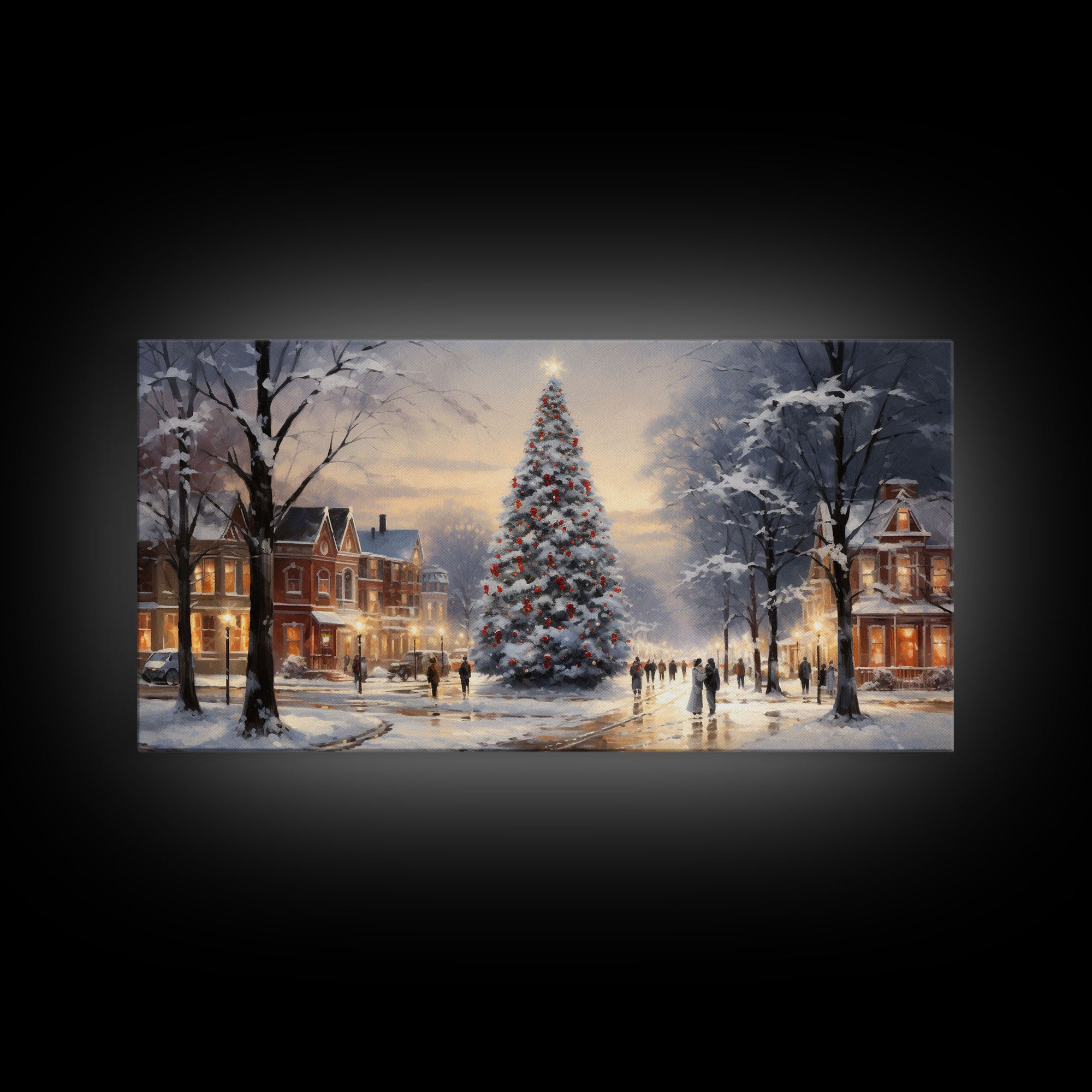 The Christmas Winter Wonderland Framed Canvas Print - Christmas Decoration - Christmas Art - Christmas Living Room Decor Christmas Wall Art