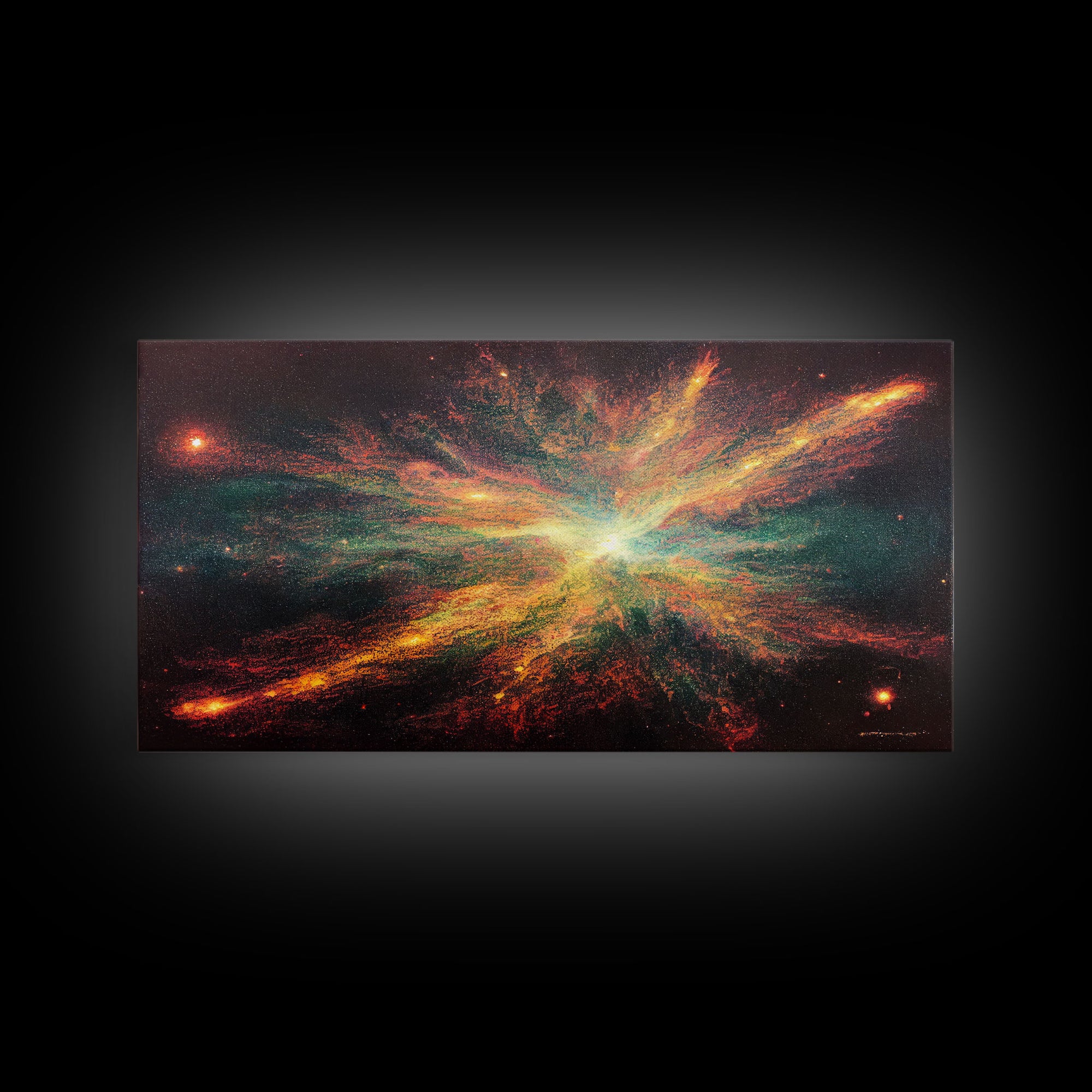 Explosion of Stars, Scifi Art, Galaxy Universe Print, Ready To Hang Canvas Print, Framed Canvas Wall Art, Living Room Wall Decor