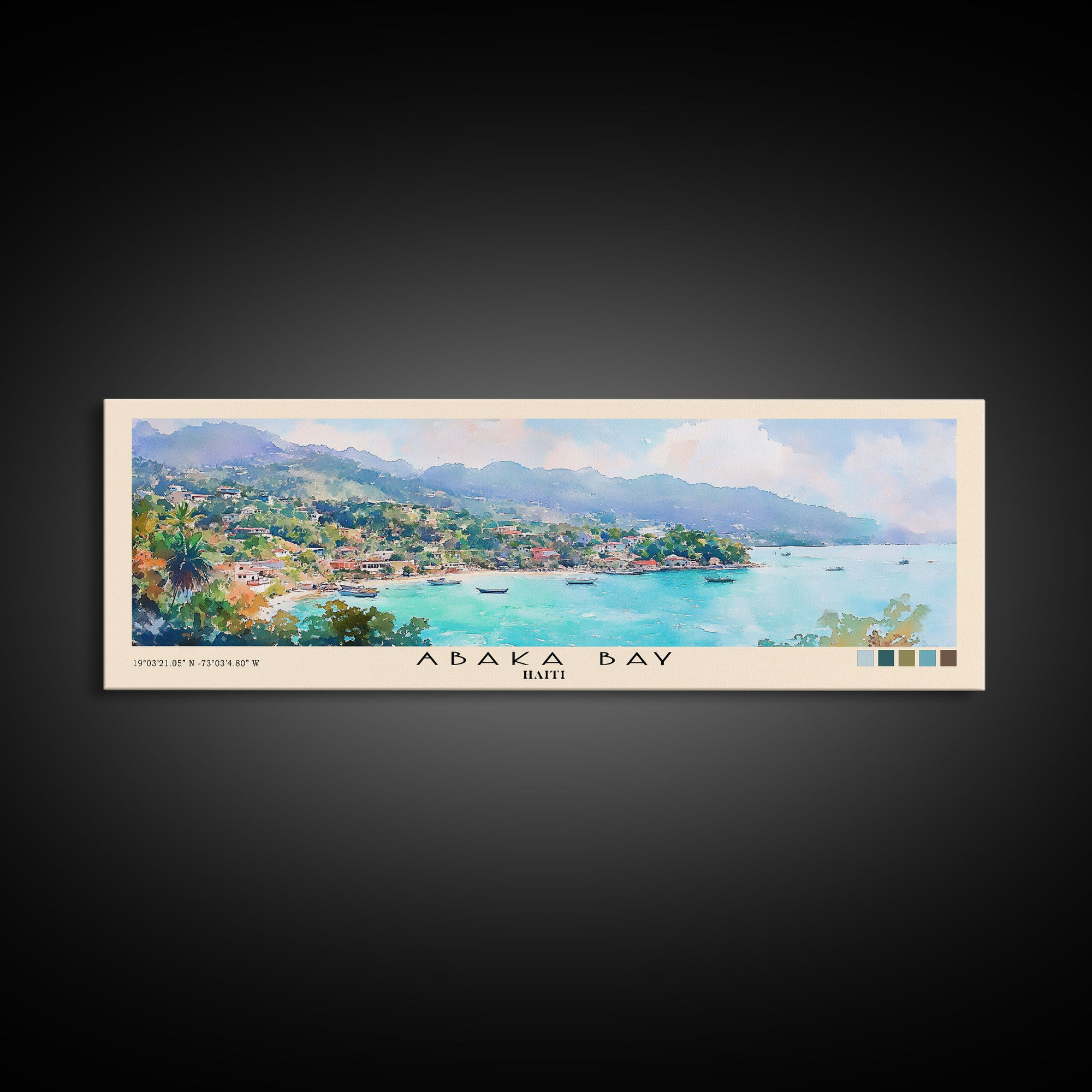 Abaka Bay, Haiti Watercolor Print, Vacation Gift, Haiti Wall Art, Beach Painting, Beach Decor, Beach Or Lakehouse Art