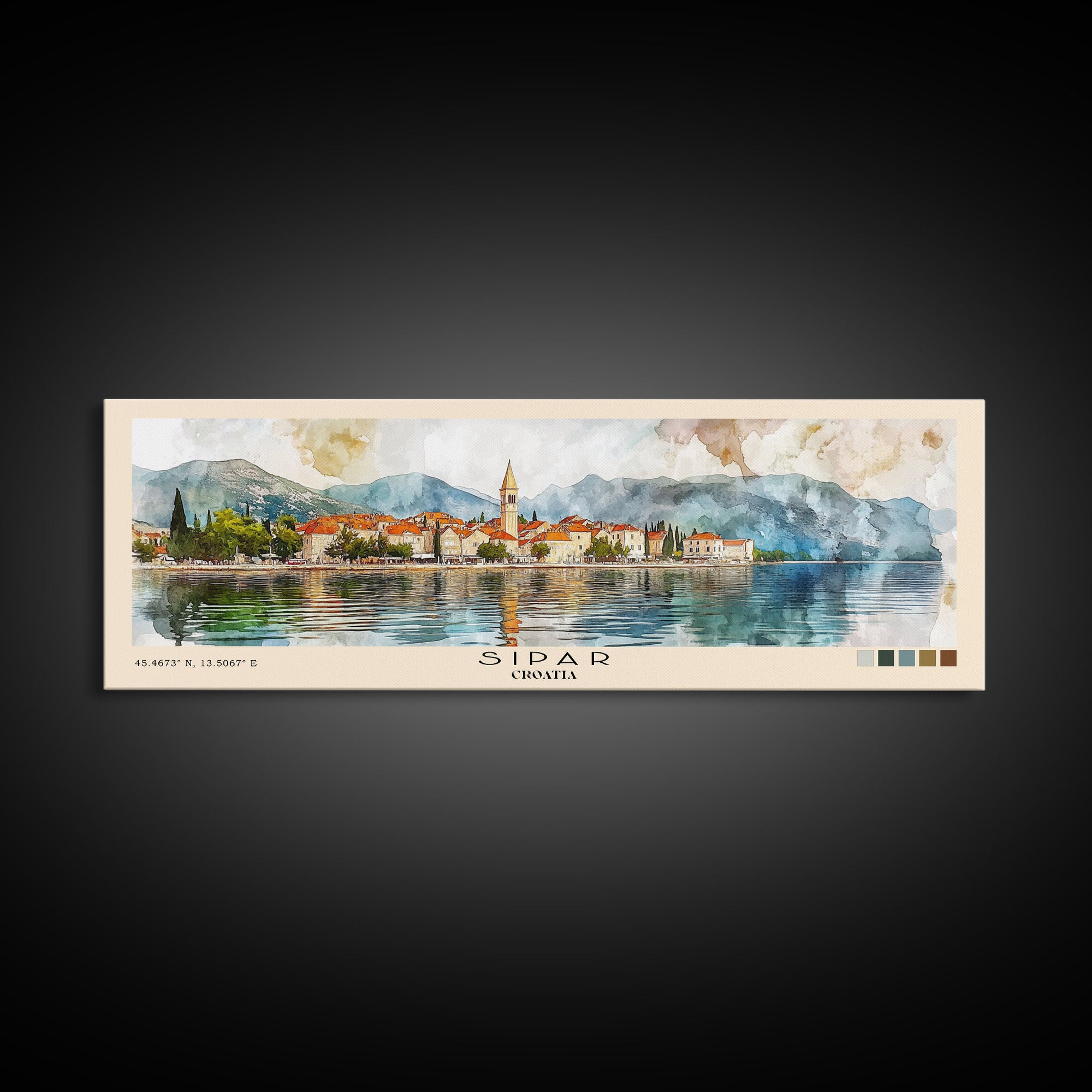 Sipar, Croatia Watercolor Print, Vacation Gift, Croatia Wall Art, Beach Painting, Beach Decor, Beach Or Lakehouse Art