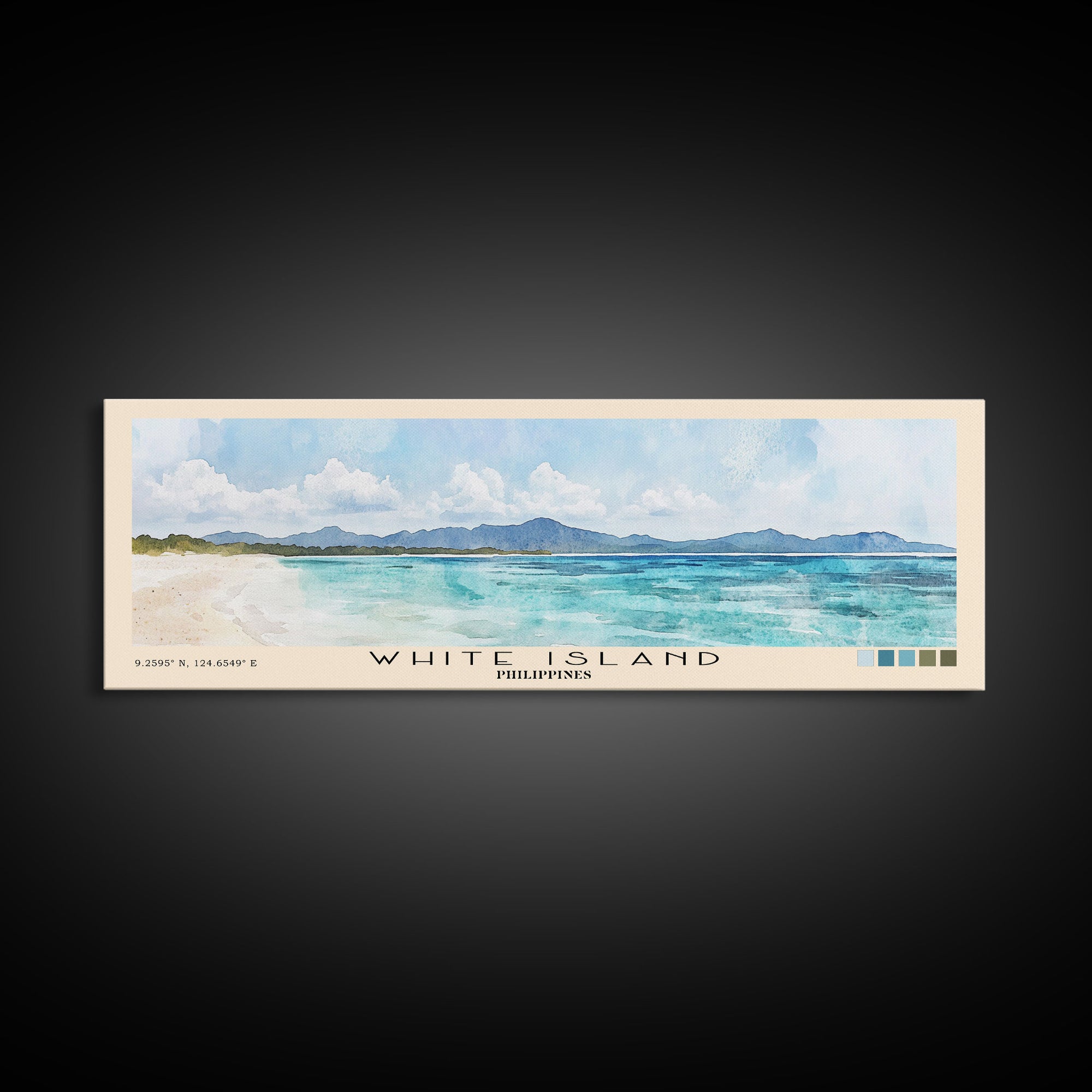 White Island, Philippines Watercolor Print, Vacation Gift, Philippines Wall Art, Vacation Wall Art, Vacatation Memories, Beach Decor, Beach Or Lakehouse Art