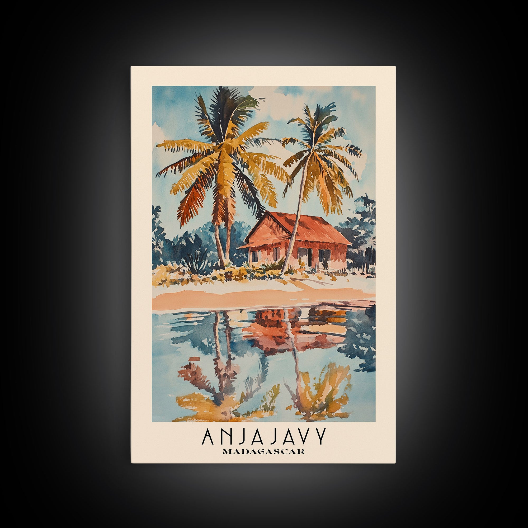 Anjajavy, Madagascar Watercolor Print, Vacation Gift, Madagascar Wall Art, Beach Painting, Beach Decor, Beach Or Lakehouse Art