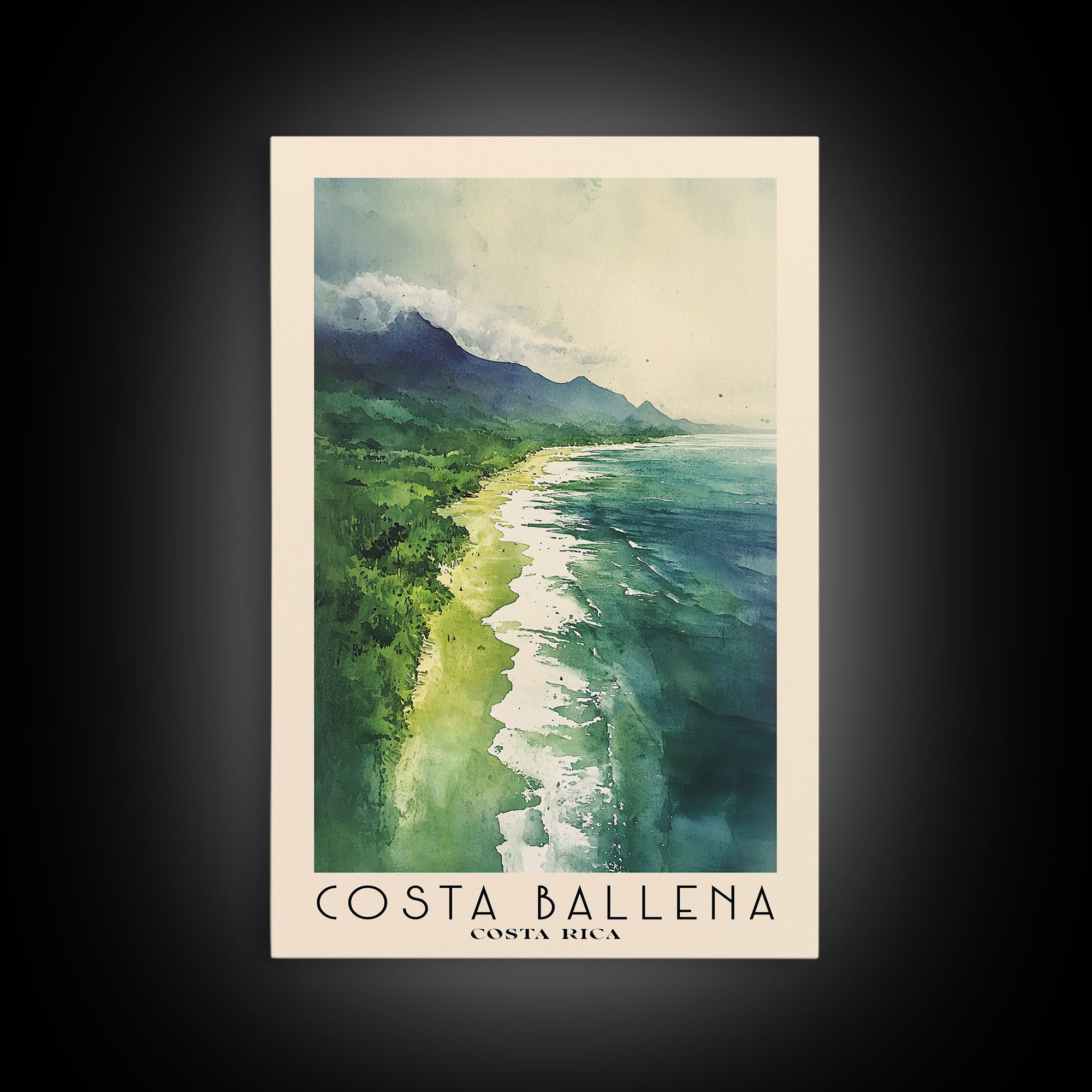 Costa Ballena, Costa Rica Watercolor Print, Vacation Gift, Costa Rica Wall Art, Beach Painting, Beach Decor, Beach Or Lakehouse Art