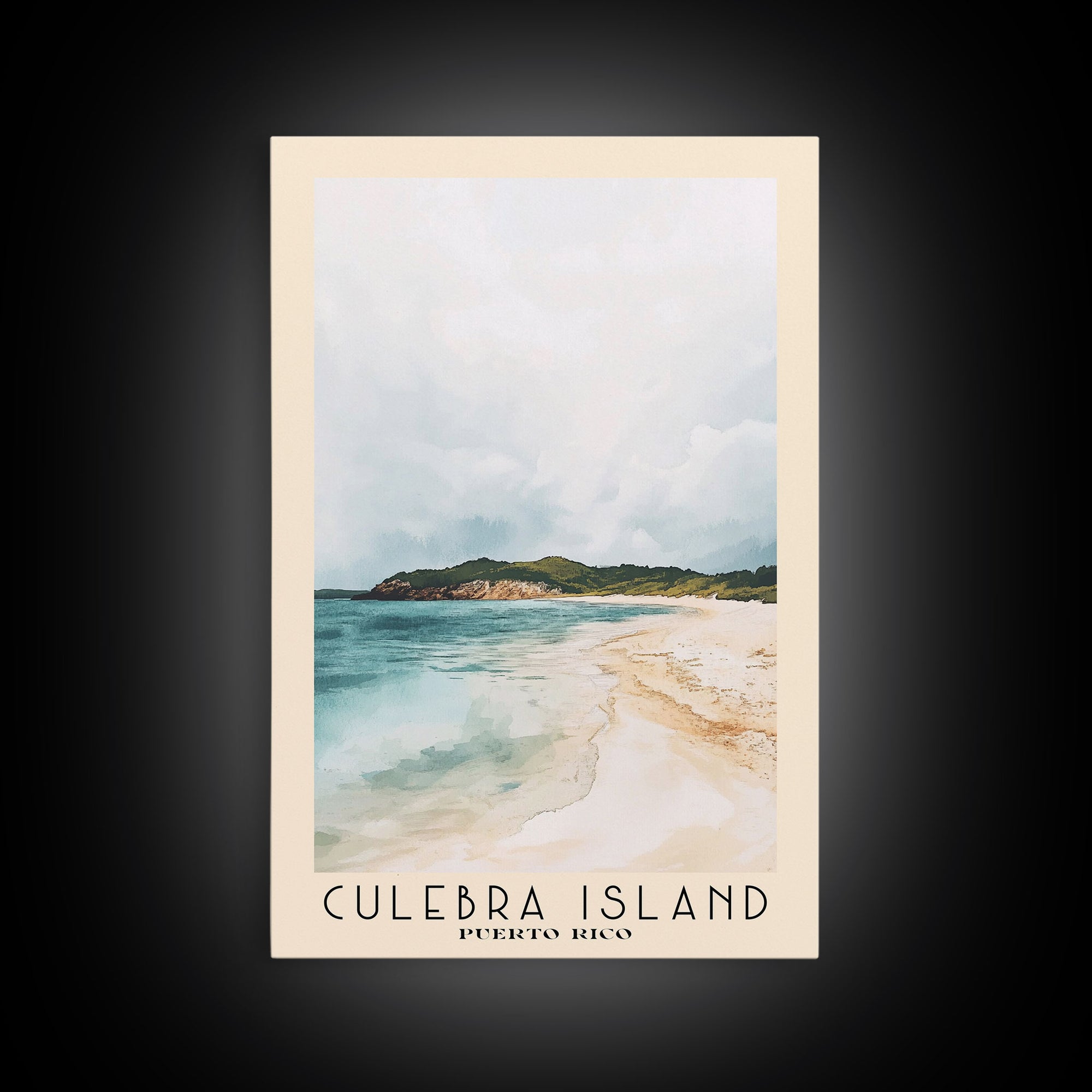 Culebra Island, Puerto Rico Watercolor Print, Vacation Gift, Puerto Rico Wall Art, Beach Painting, Beach Decor, Beach Or Lakehouse Art