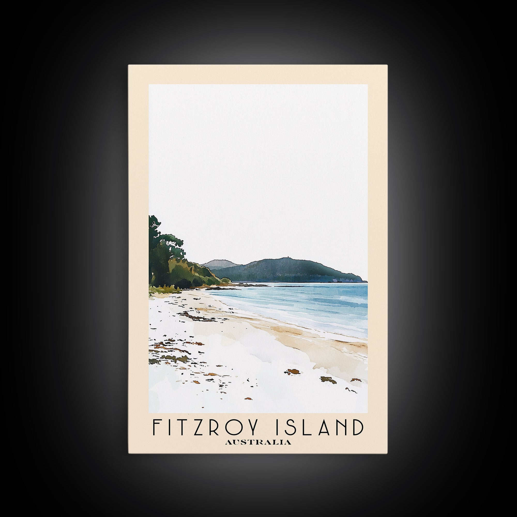 Fitzroy Island, Australia Watercolor Beach Print, Vacation Gift, Australia Wall Art, Beach Painting, Beach Decor, Beach Painting