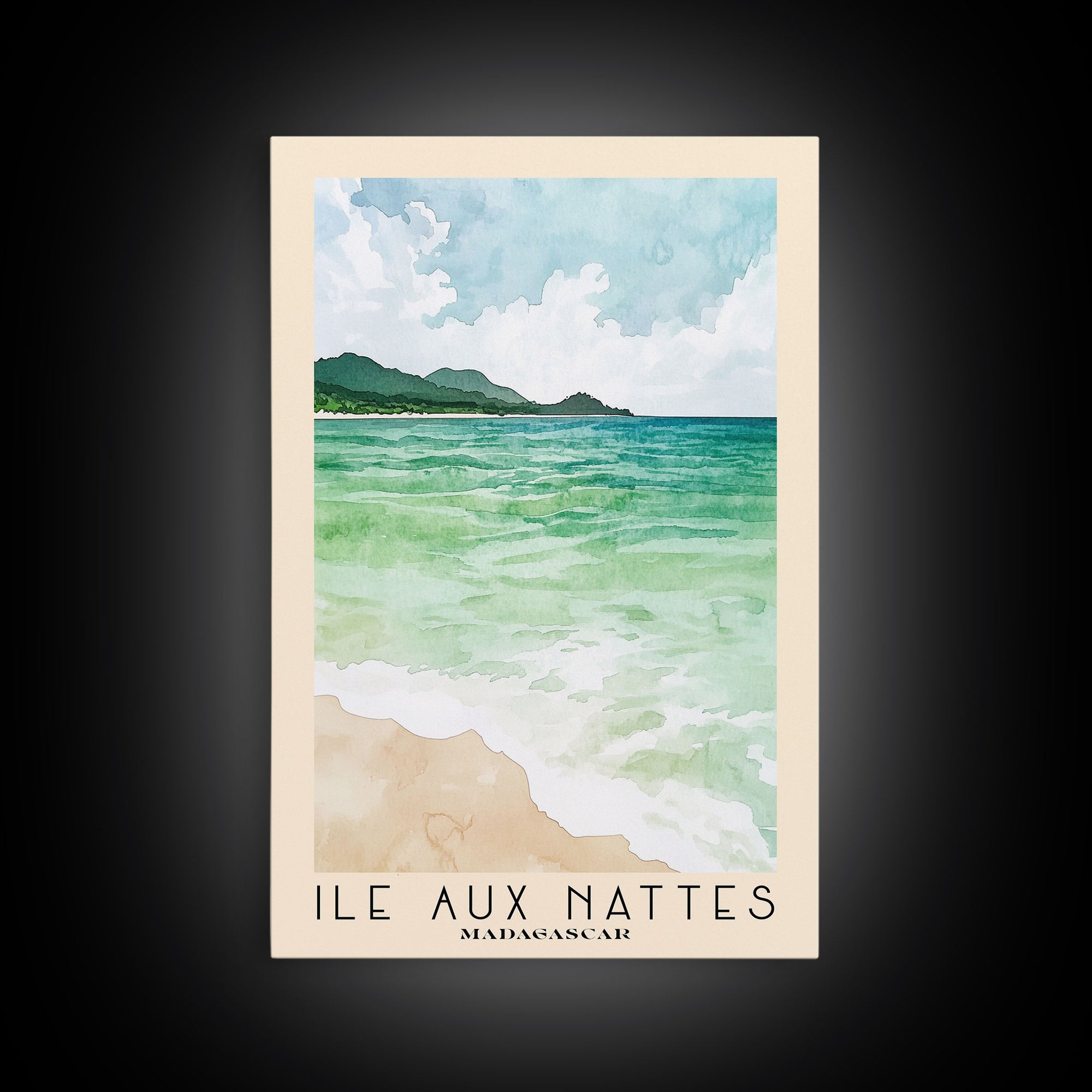 Ile Aux Nattes, Madagascar Watercolor Print, Vacation Gift, Madagascar Wall Art, Beach Painting, Beach Decor, Beach Or Lakehouse Art