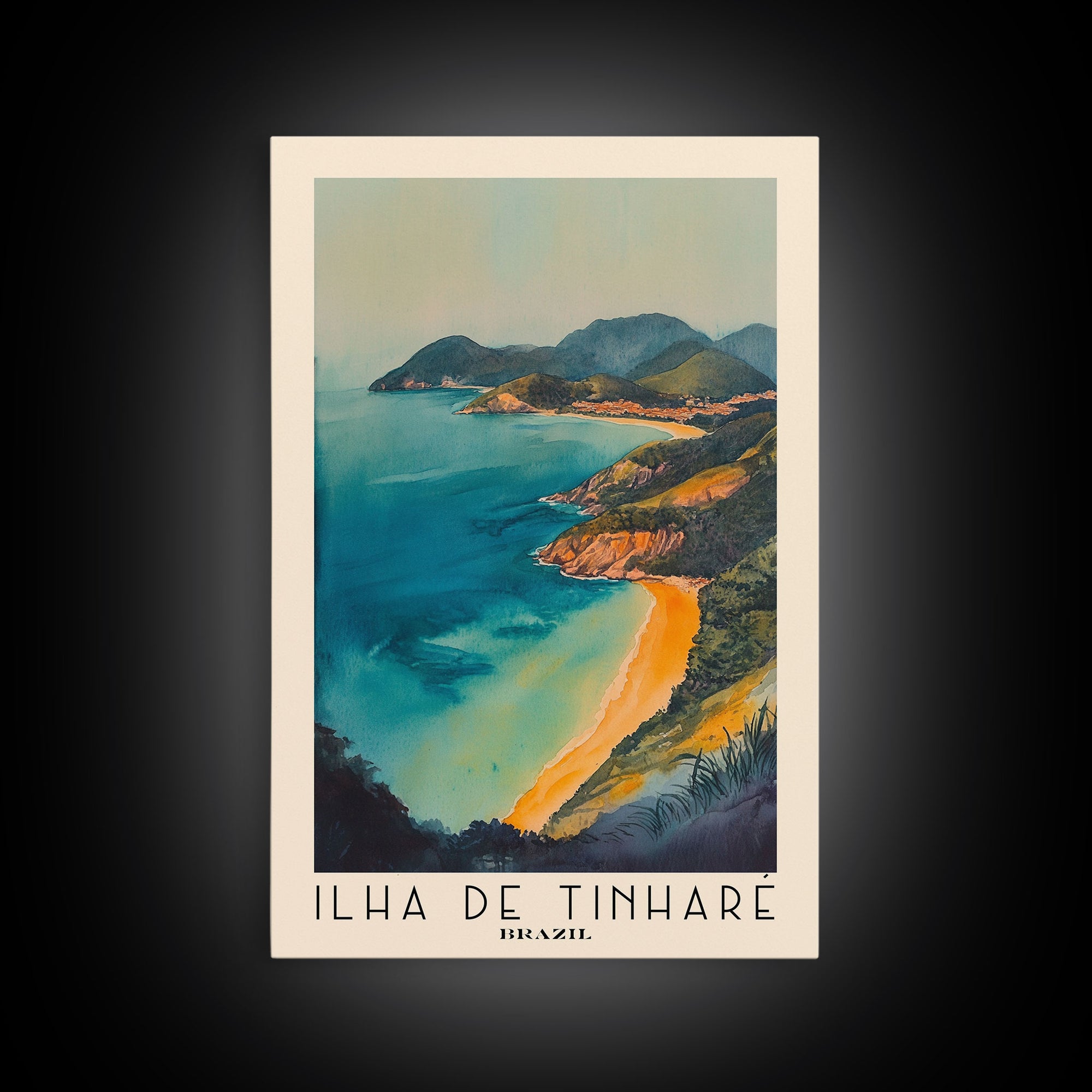 Ilha de Tinharé, Brazil Watercolor Print, Vacation Gift, Brazil Wall Art, Vacation Wall Art, Vacatation Memories, Beach Decor, Beach Or Lakehouse Art