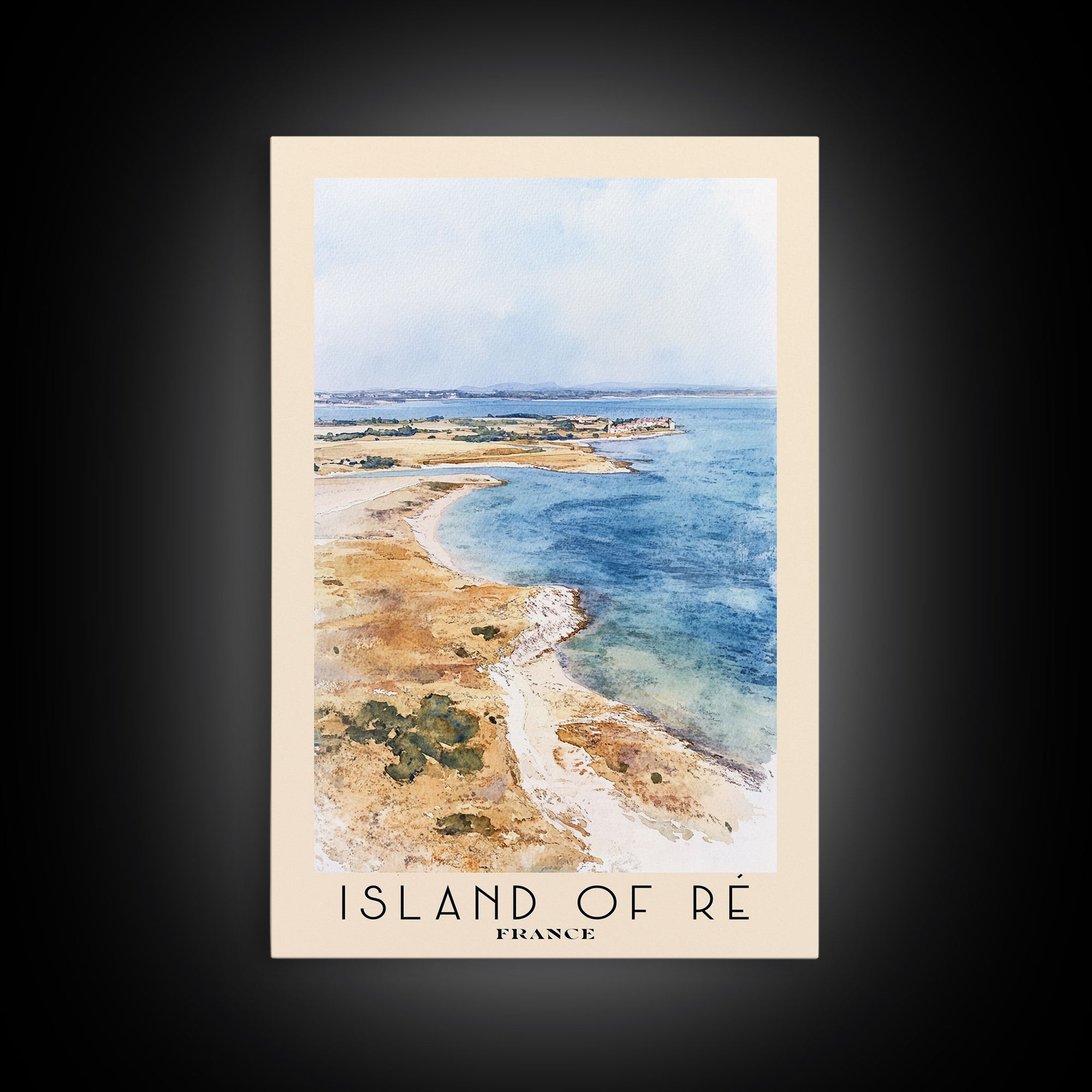 Island of Ré, France Watercolor Print, Vacation Gift, France Wall Art, Vacation Wall Art, Vacatation Memories, Beach Decor, Beach Or Lakehouse Art