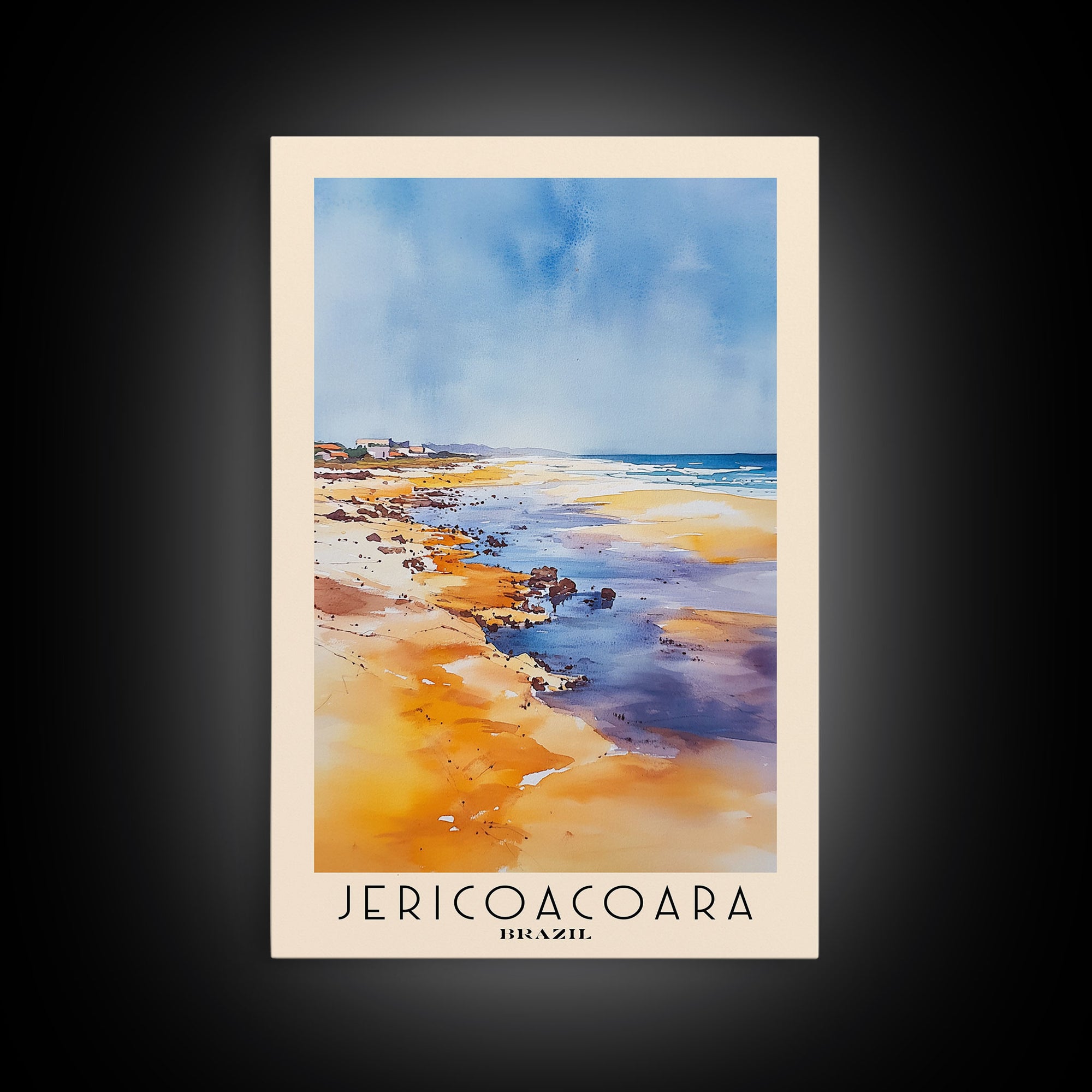 Jericoacoara, Brazil Watercolor Print, Vacation Gift, Brazil Wall Art, Vacation Wall Art, Vacatation Memories, Beach Decor, Beach Or Lakehouse Art