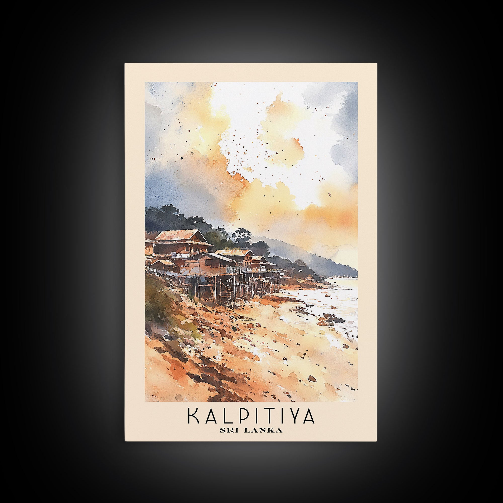 Kalpitiya, Sri Lanka Watercolor Beach Print, Vacation Gift, Sri Lanka Wall Art, Beach Painting, Beach Decor, Beach Painting