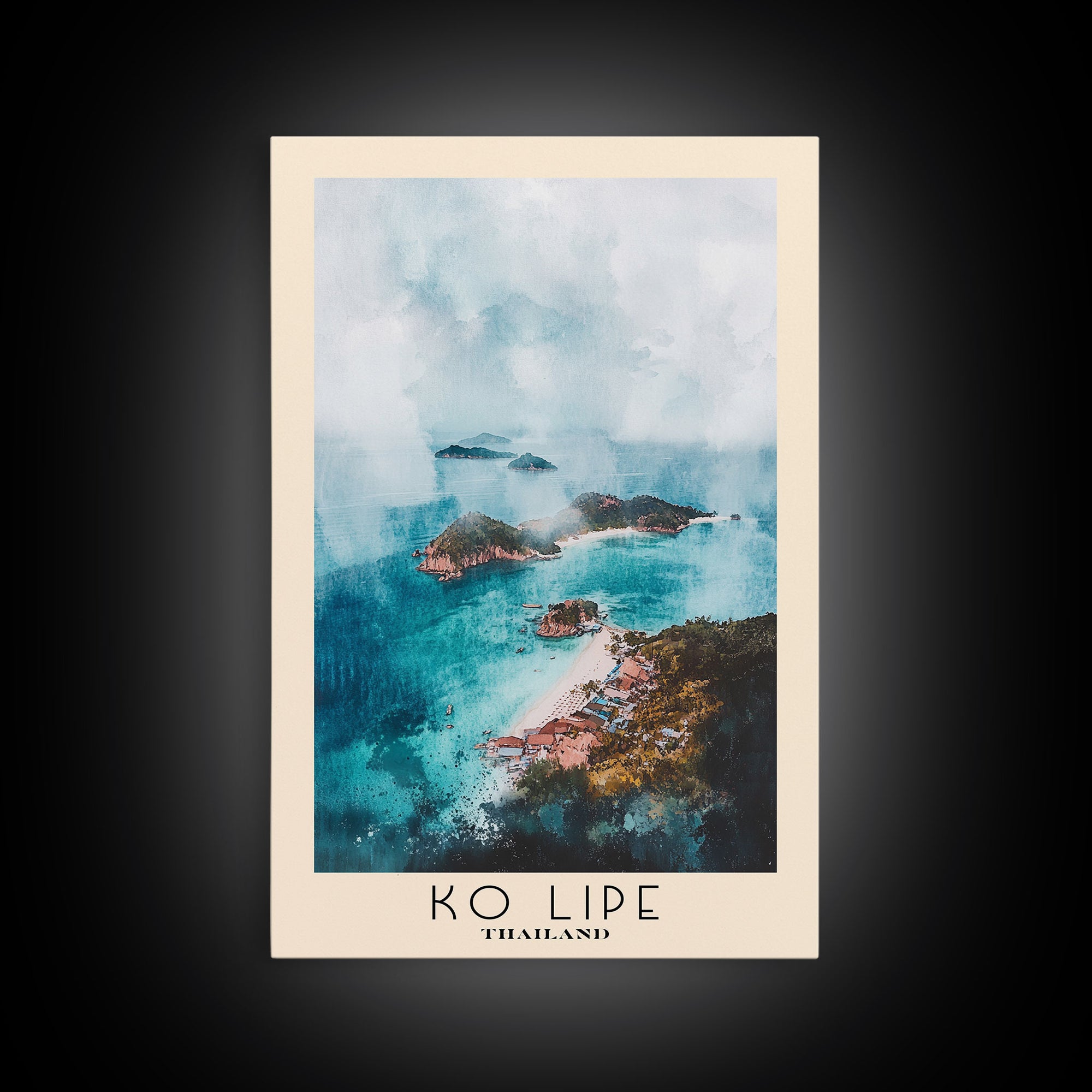 Ko Lipe, Thailand Watercolor Beach Print, Vacation Gift, Thailand Wall Art, Beach Painting, Beach Decor, Beach Painting