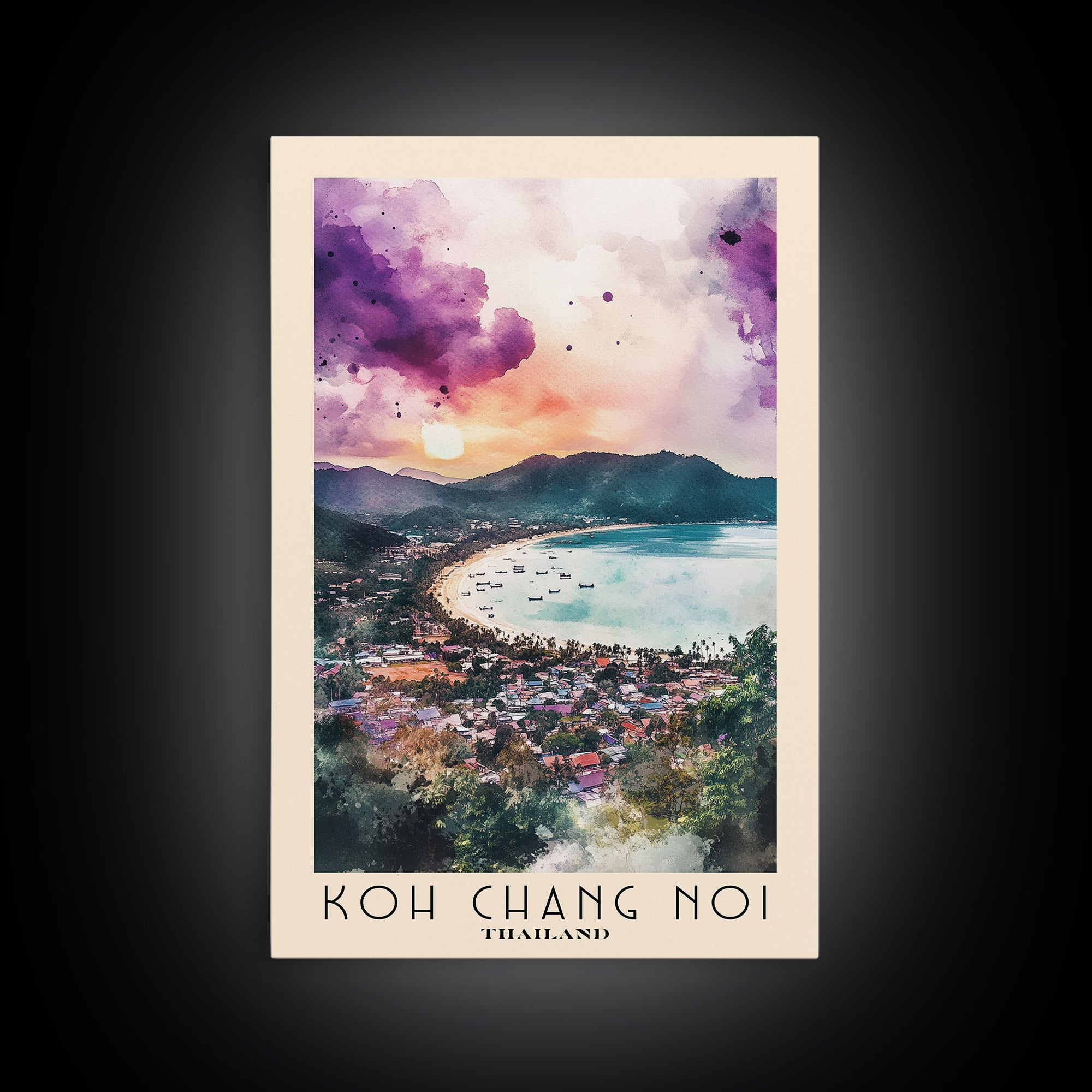 Koh Chang Noi, Thailand Watercolor Print, Vacation Gift, Thailand Wall Art, Beach Painting, Beach Decor, Beach Or Lakehouse Art