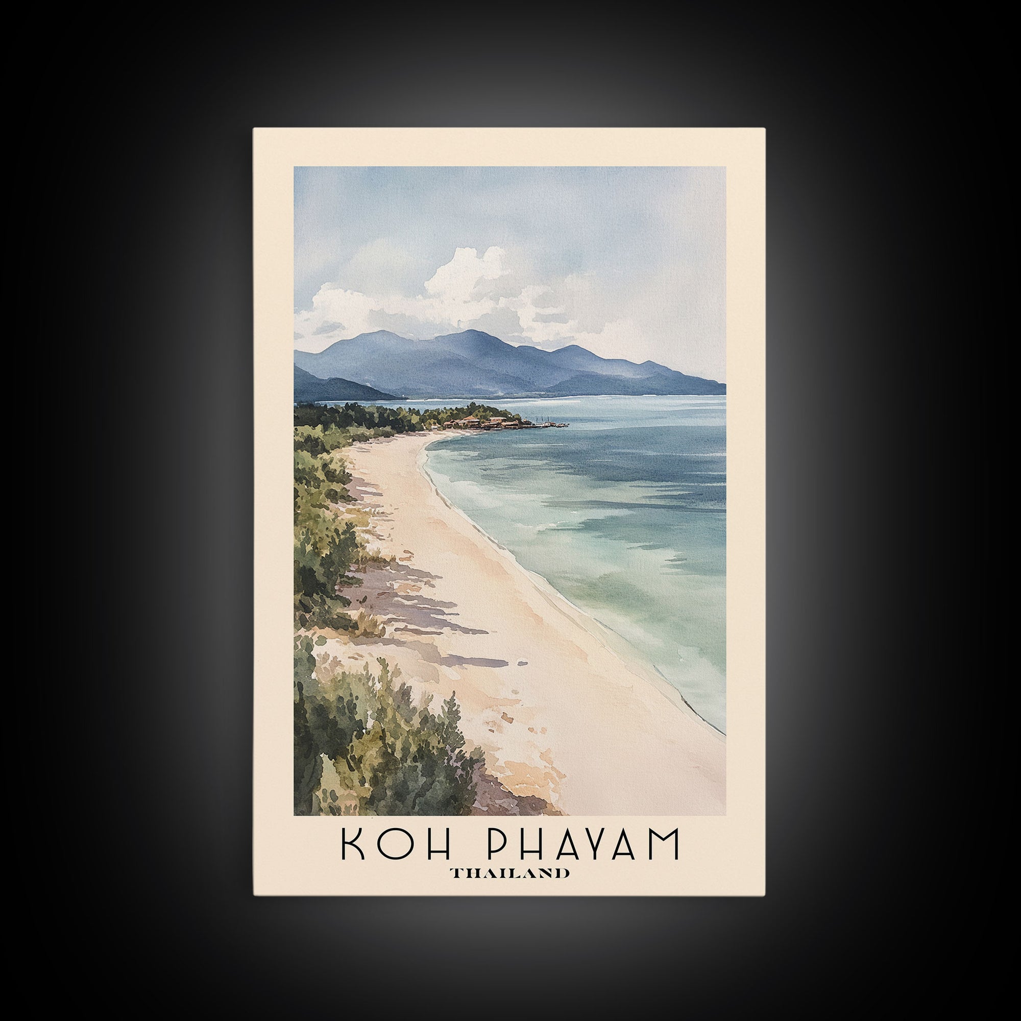 Koh Phayam, Thailand Watercolor Beach Print, Vacation Gift, Thailand Wall Art, Beach Painting, Beach Decor, Beach Painting