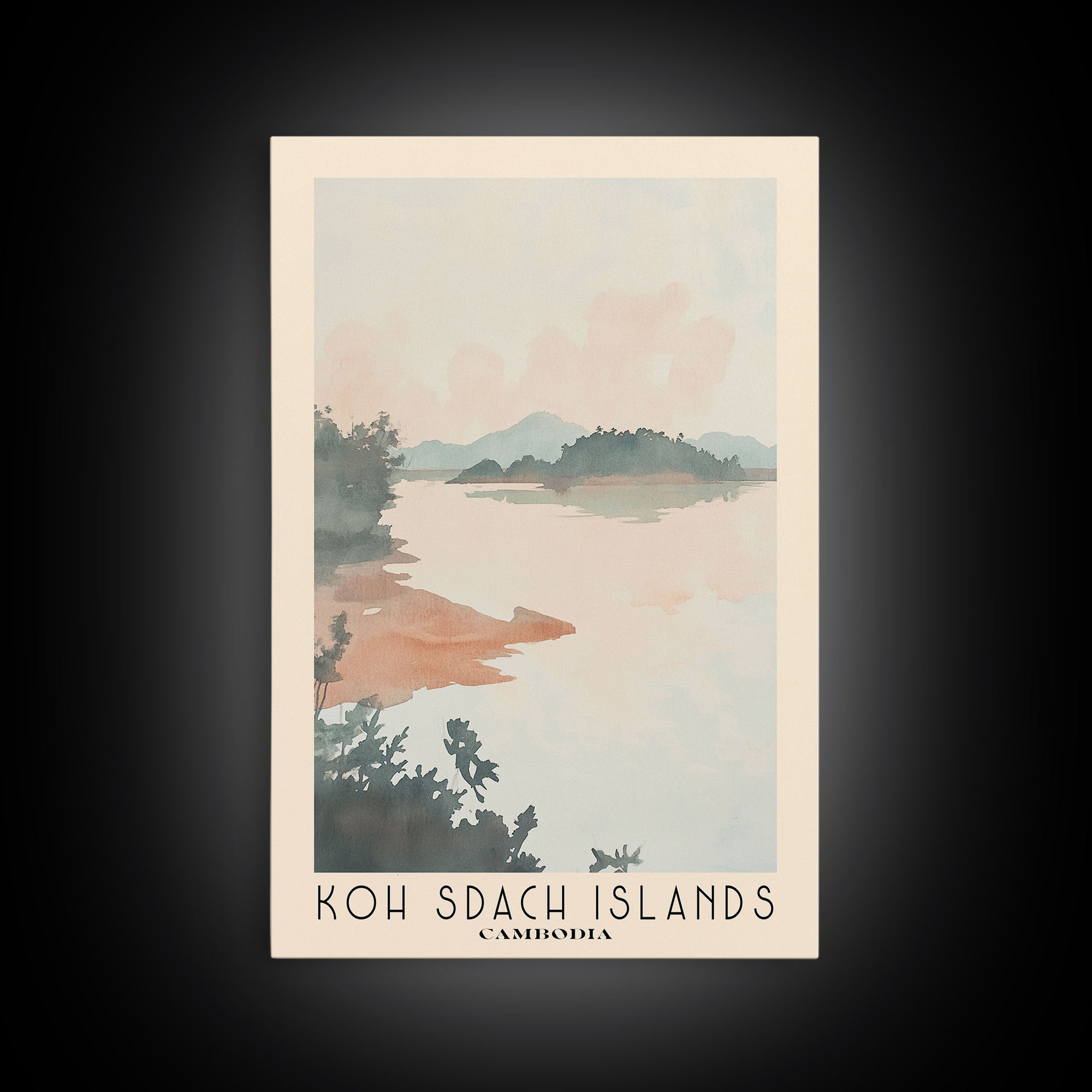 Koh Sdach Islands, Cambodia Watercolor Print, Vacation Gift, Cambodia Wall Art, Beach Painting, Beach Decor, Beach Or Lakehouse Art