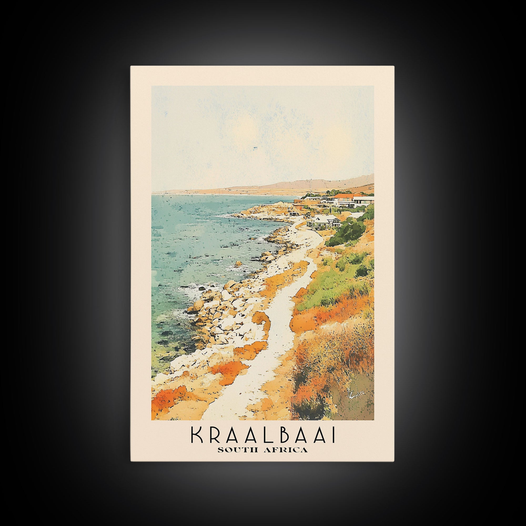 Kraalbaai, South Africa Watercolor Print, Vacation Gift, South Africa Wall Art, Vacation Wall Art, Vacatation Memories, Beach Decor, Beach Or Lakehouse Art