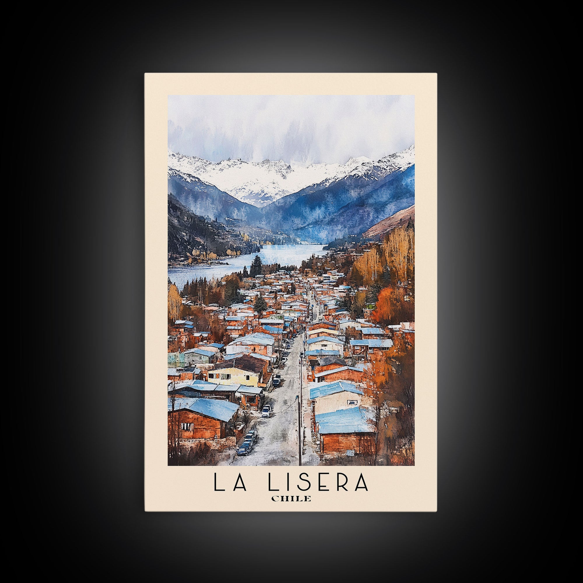 La Lisera, Chile Watercolor Print, Vacation Gift, Chile Wall Art, Beach Painting, Beach Decor, Beach Or Lakehouse Art