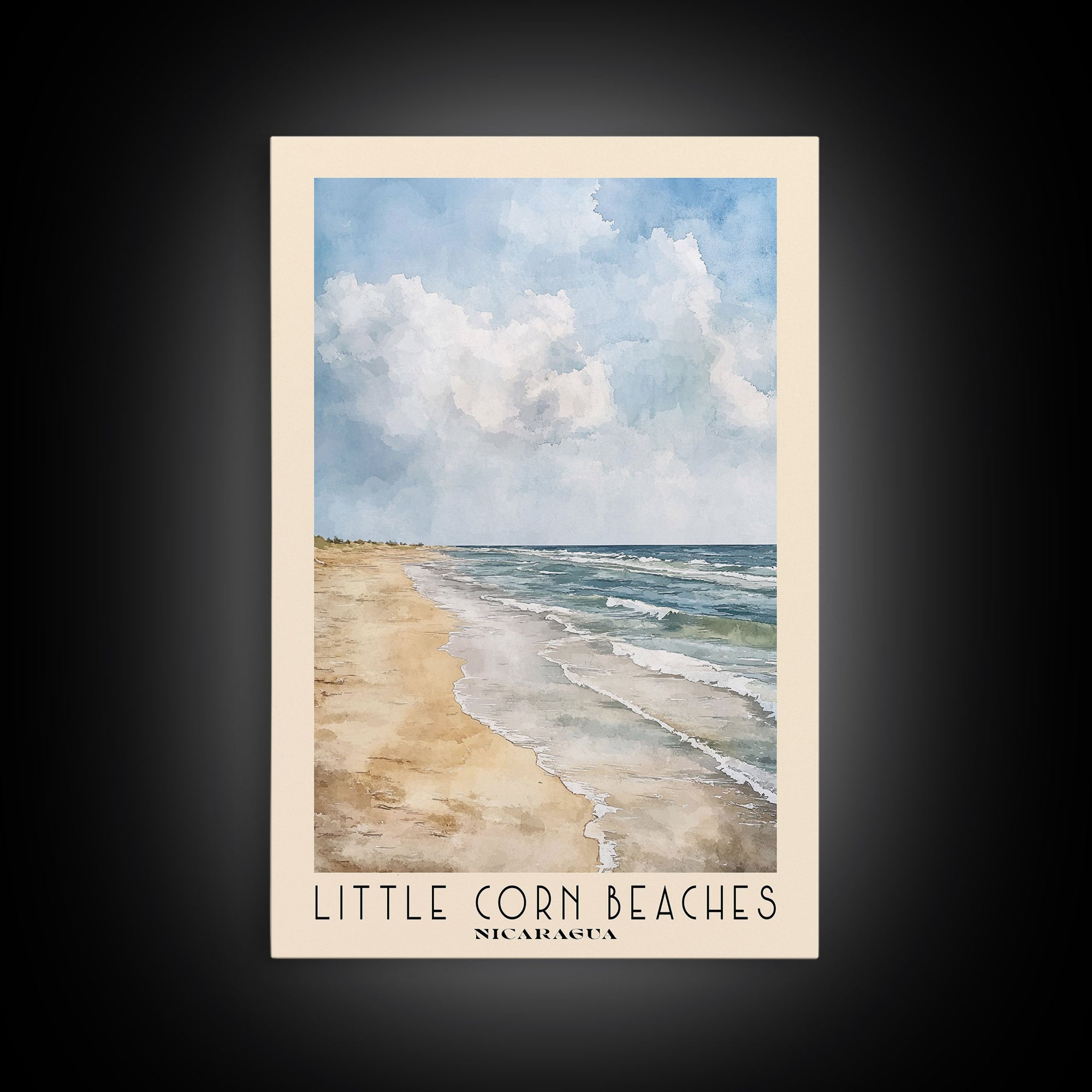 Little Corn beaches, Nicaragua Watercolor Print, Vacation Gift, Nicaragua Wall Art, Beach Painting, Beach Decor, Beach Or Lakehouse Art