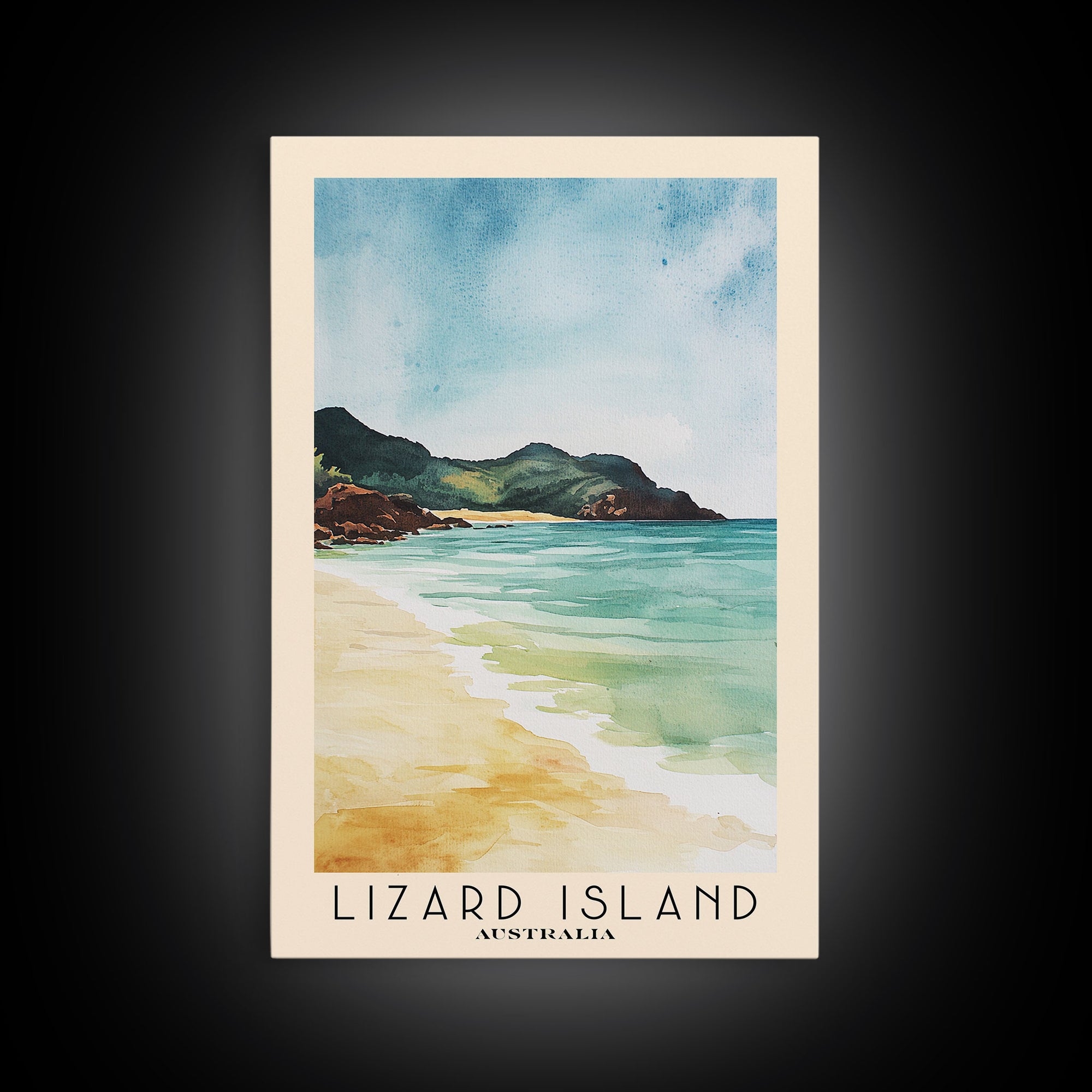 Lizard Island, Australia Watercolor Beach Print, Vacation Gift, Australia Wall Art, Beach Painting, Beach Decor, Beach Painting