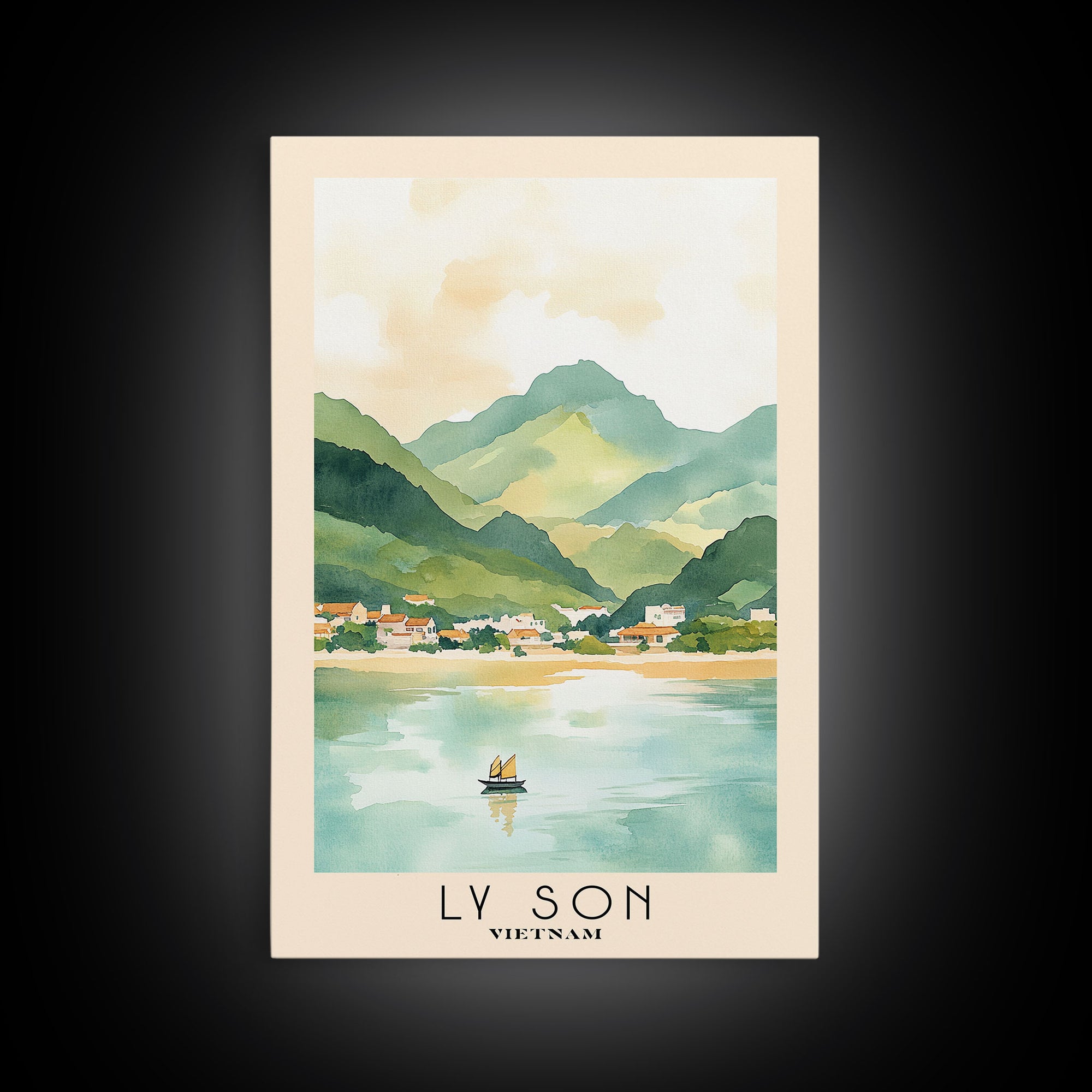 Ly Son, Vietnam Watercolor Print, Vacation Gift, Vietnam Wall Art, Beach Painting, Beach Decor, Beach Or Lakehouse Art