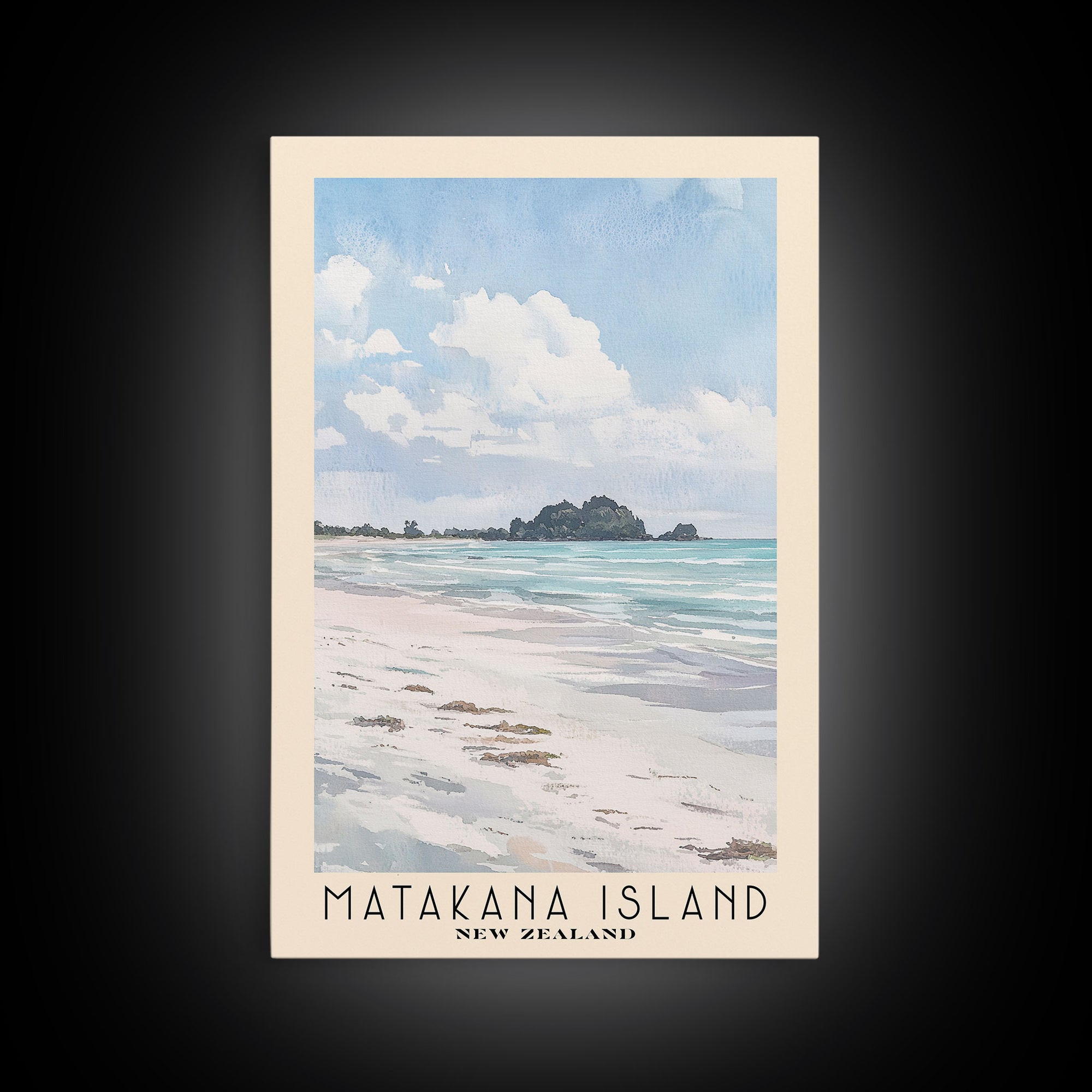 Matakana Island, New Zealand Watercolor Print, Vacation Gift, New Zealand Wall Art, Beach Painting, Beach Decor, Beach Or Lakehouse Art