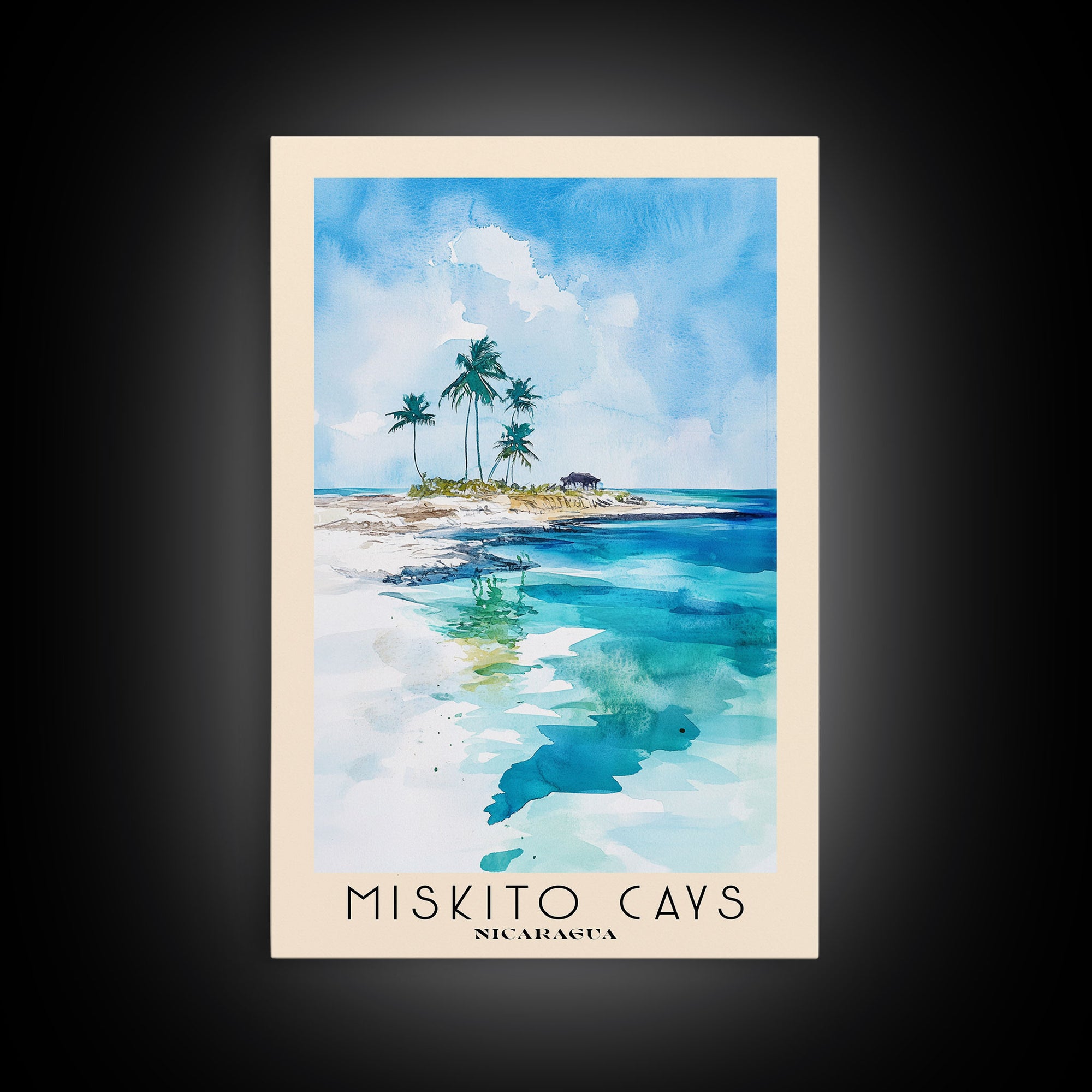 Miskito Cays, Nicaragua Watercolor Print, Vacation Gift, Nicaragua Wall Art, Beach Painting, Beach Decor, Beach Or Lakehouse Art