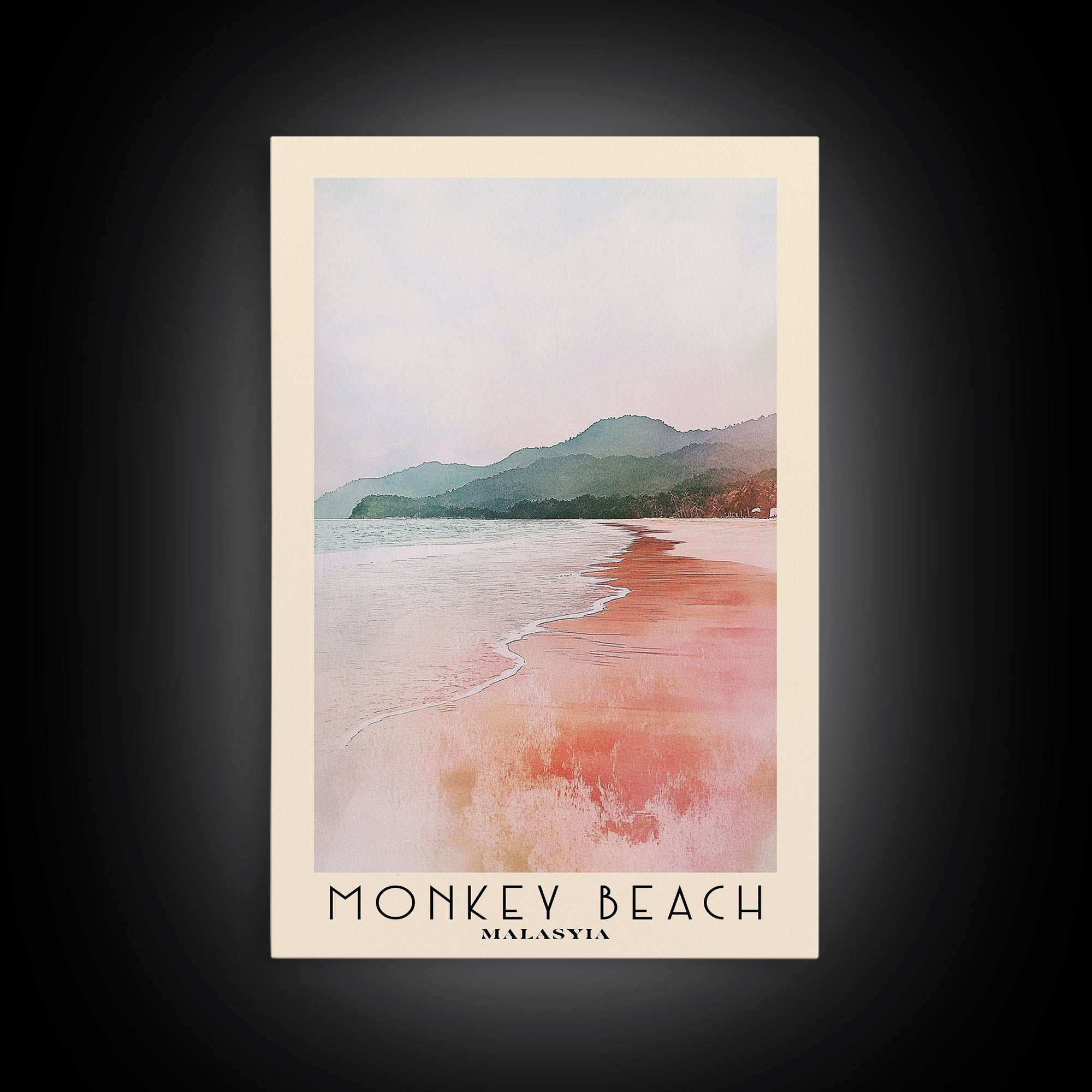 Monkey Beach, Malasyia Watercolor Print, Vacation Gift, Malasyia Wall Art, Vacation Wall Art, Vacatation Memories, Beach Decor, Beach Or Lakehouse Art