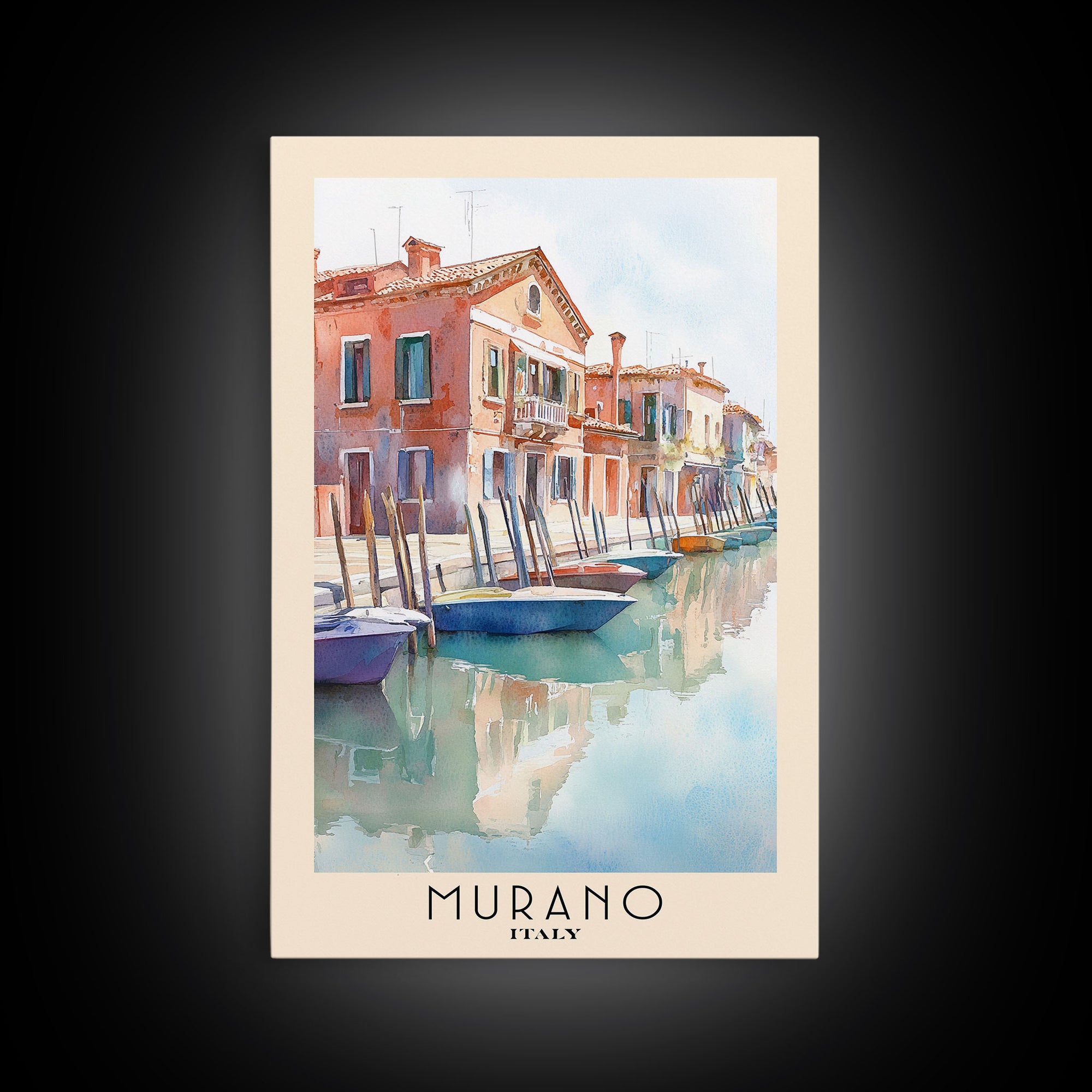 Murano, Italy Watercolor Print, Vacation Gift, Italy Wall Art, Vacation Wall Art, Vacatation Memories, Beach Decor, Beach Or Lakehouse Art