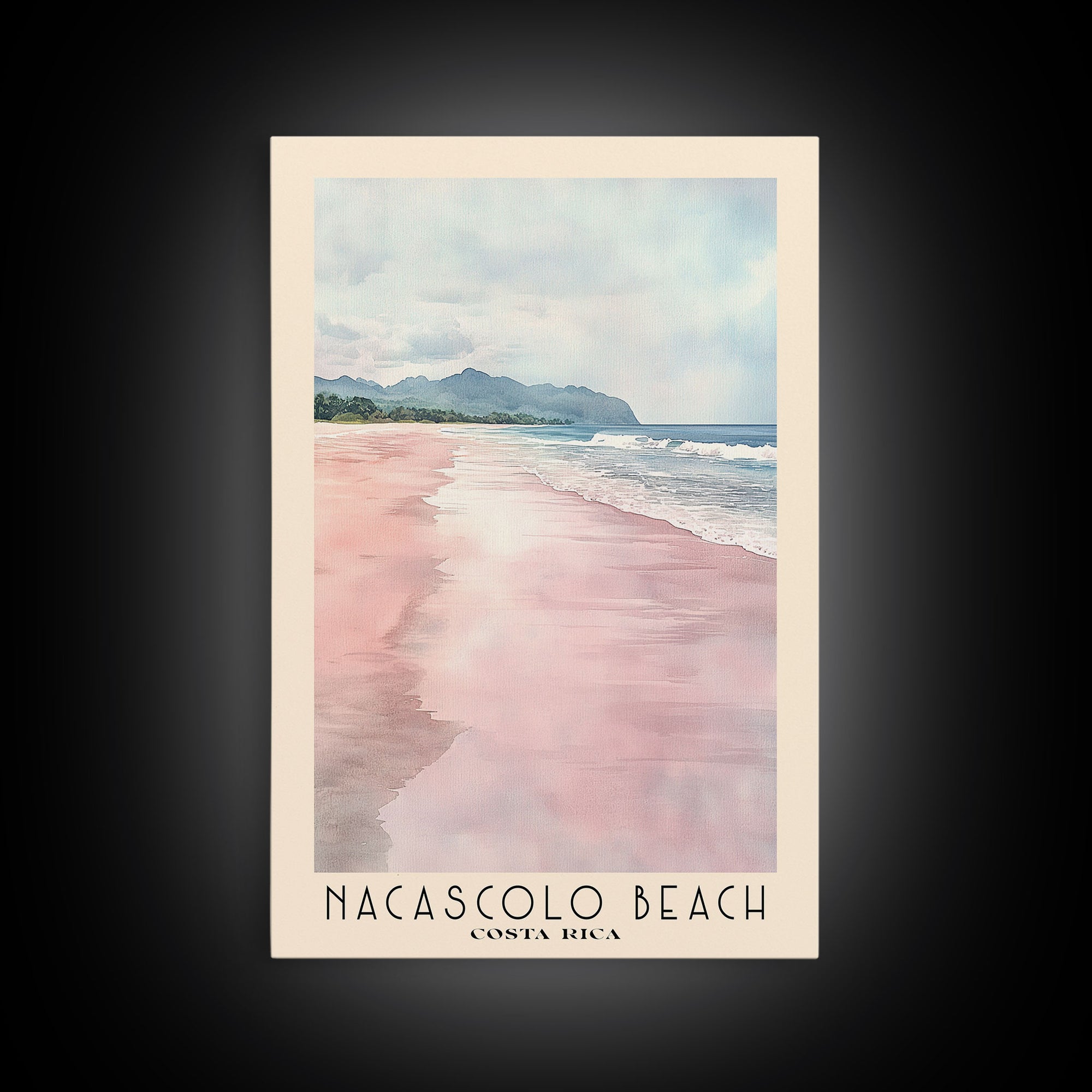 Nacascolo Beach, Costa Rica Watercolor Print, Vacation Gift, Costa Rica Wall Art, Vacation Wall Art, Vacatation Memories, Beach Decor, Beach Or Lakehouse Art